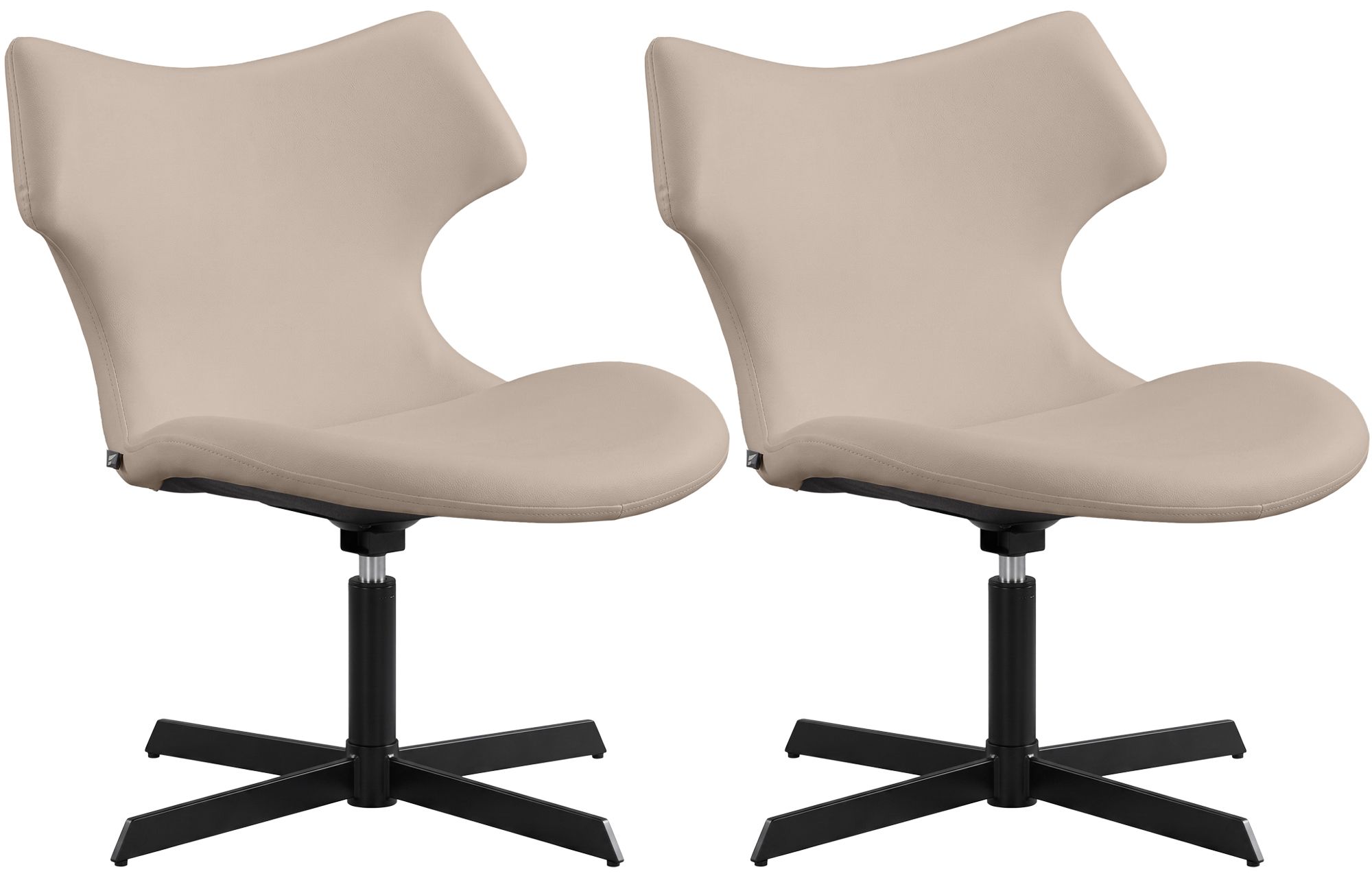 Lot de 2 fauteuils lounge Welland aspect cuir