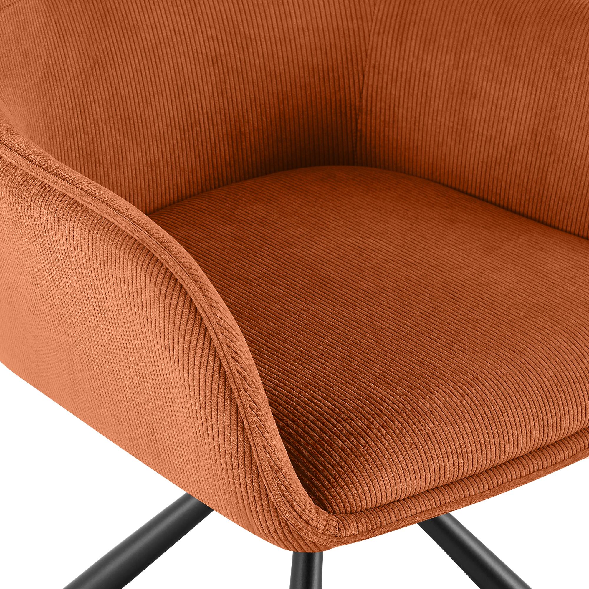 Chaise de salle à manger Tipton en velours côtelé