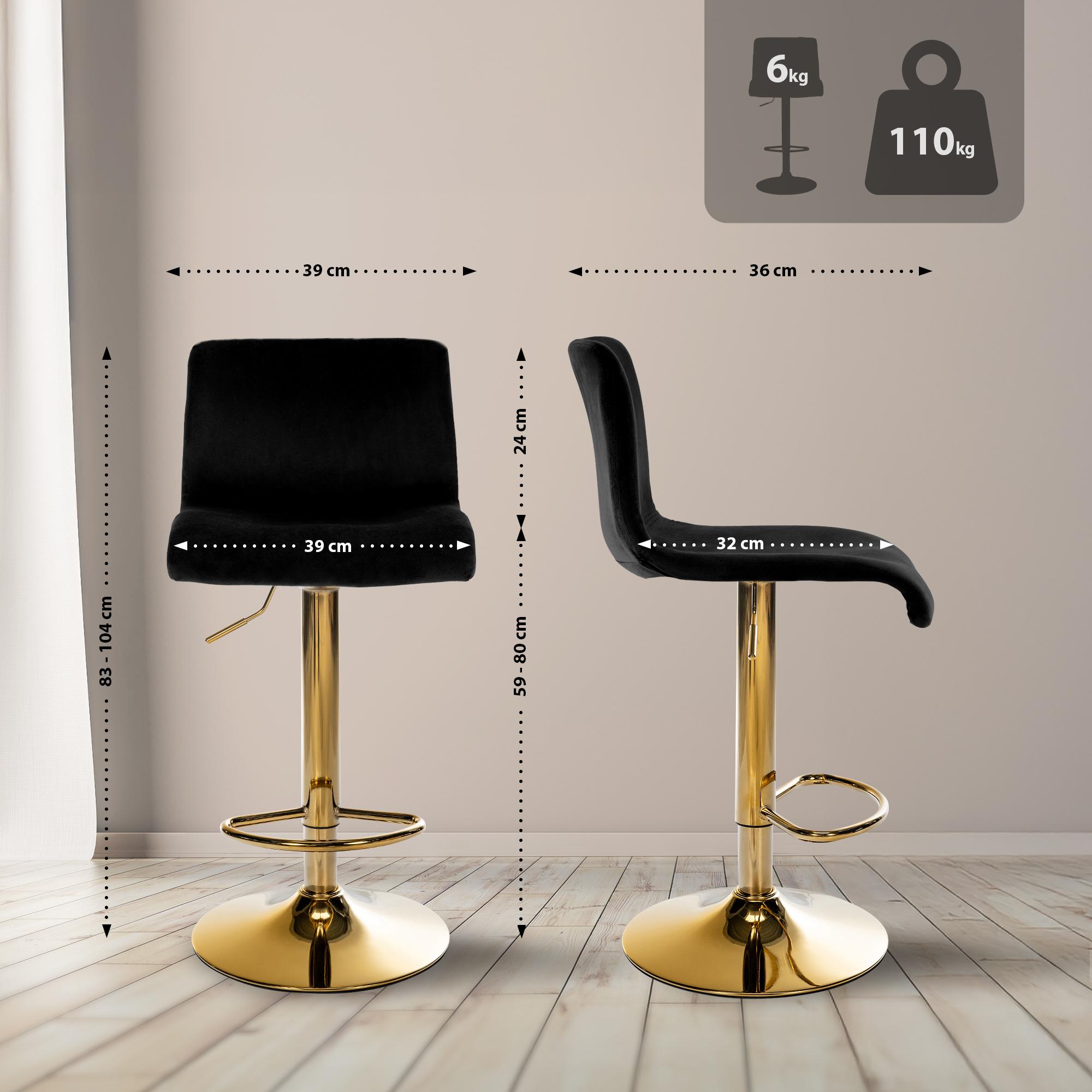 Tabouret de Bar Hover Velours