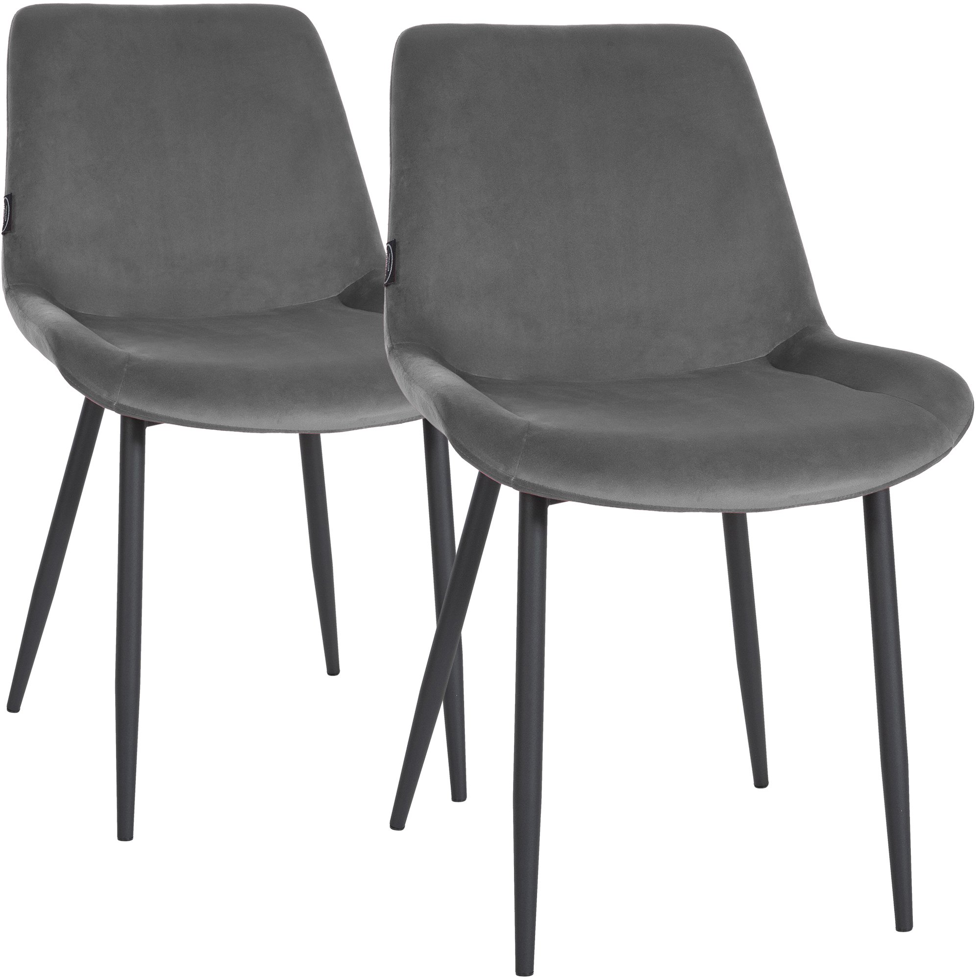 Lot de 2 Chaises de salle a manger Victoria en velours