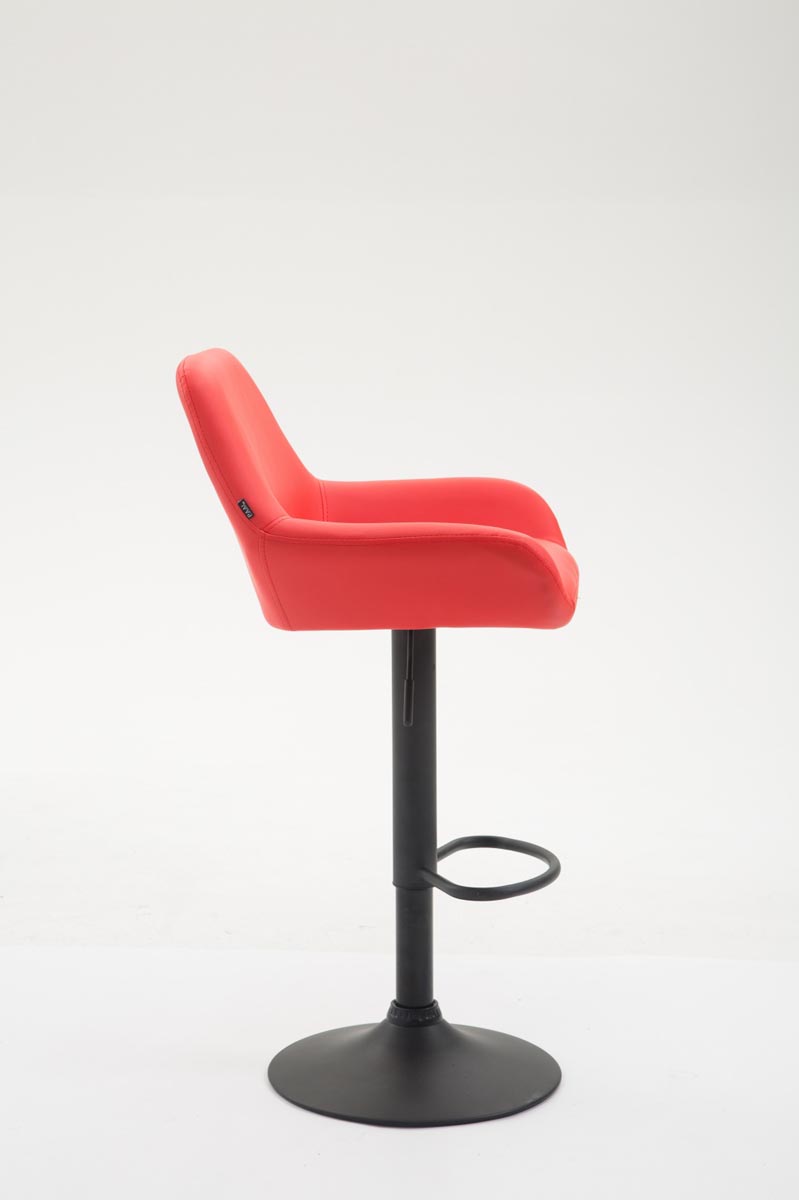 Tabouret de bar Braga similicuir avec pied en métal
