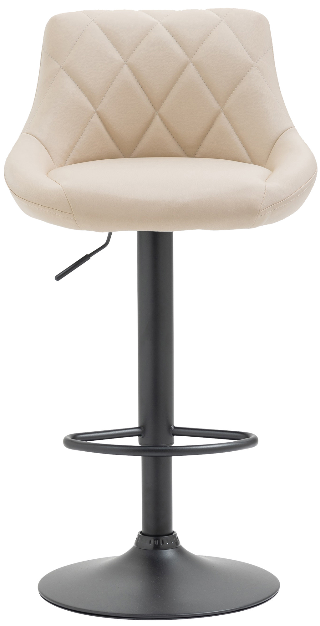 Tabouret de bar Lazio en similicuir avec pied en métal