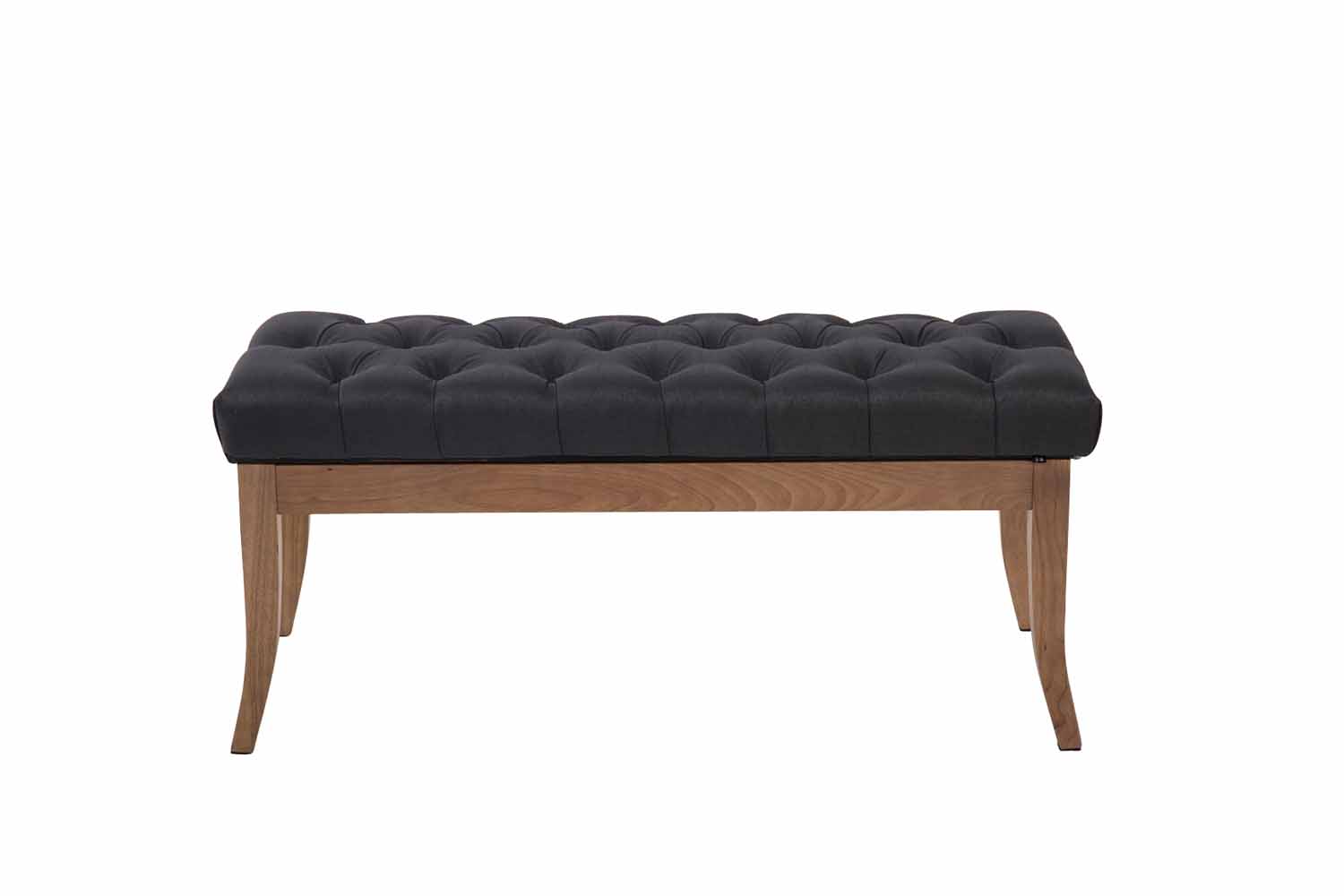 Banc Ramses tissu pieds antique clair