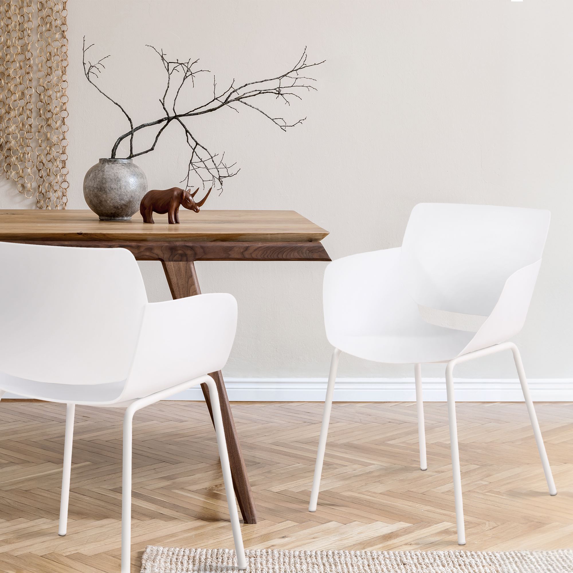 Ensemble de 2 chaises de jardin Alpena