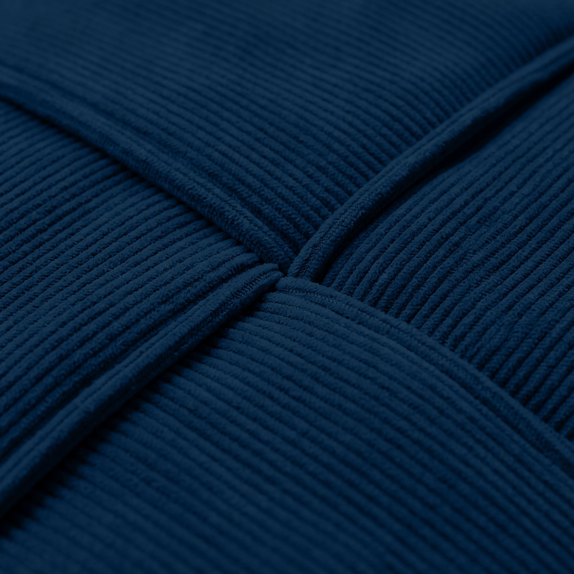 Pouf Forinta en velours côtelé