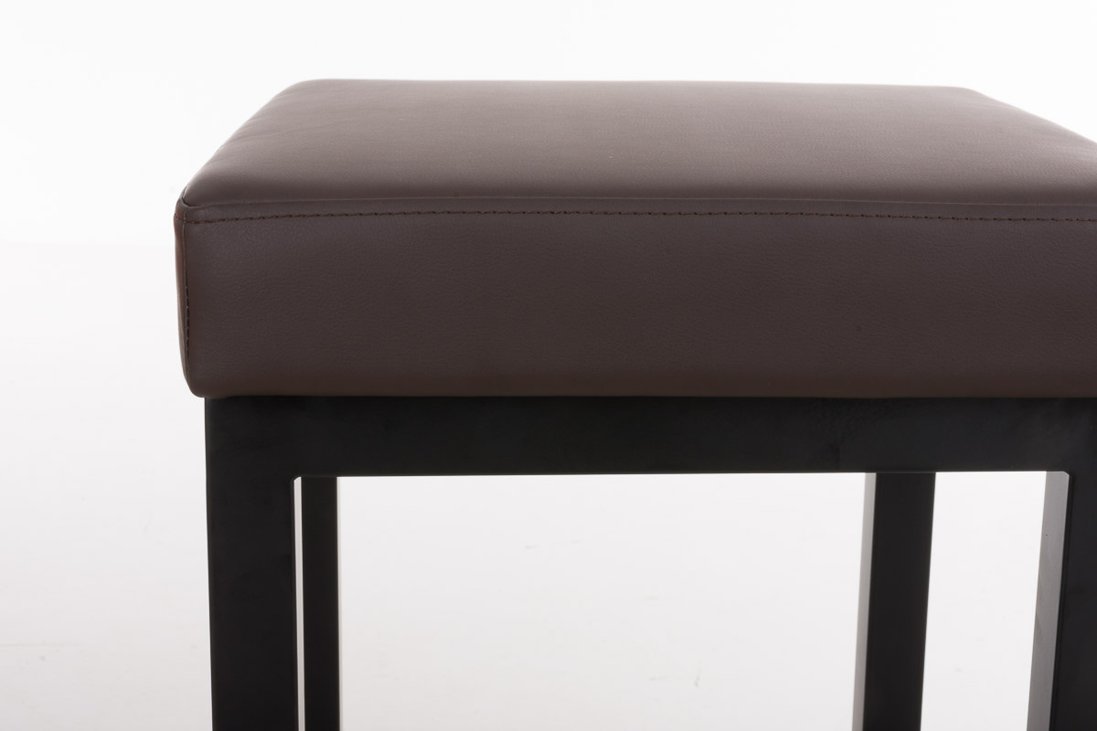 Tabouret de bar Taylor revêtement similicuir hauteur d'assise 78 cm piètement métal noir
