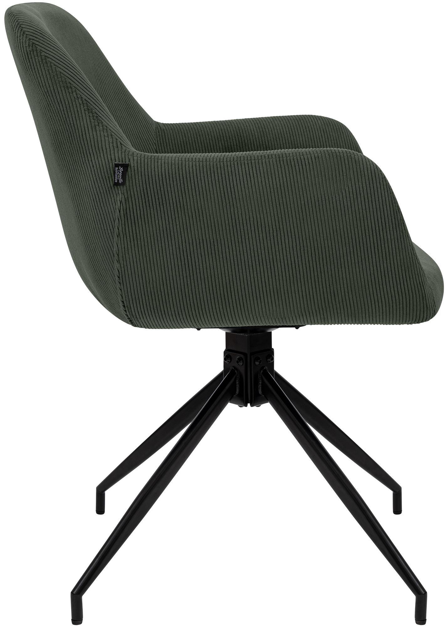 Chaise de salle à manger Merlinda en velours côtelé