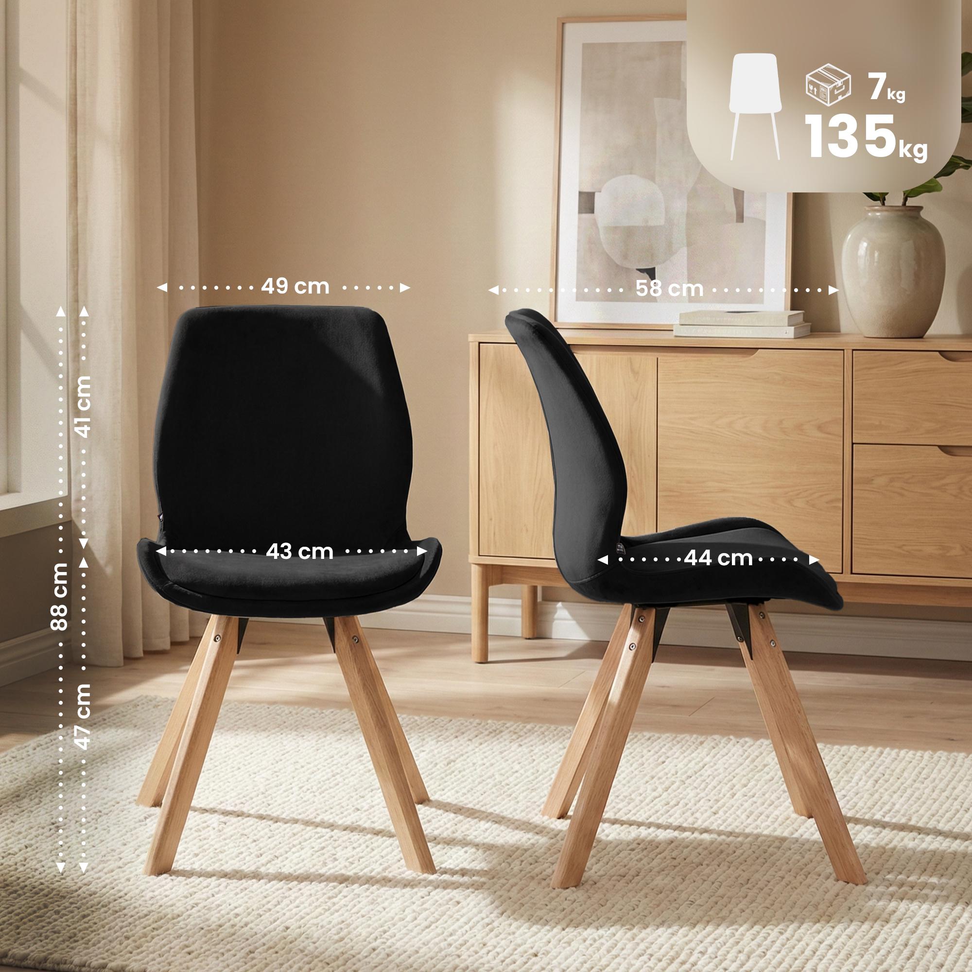 Lot de 2 chaises de salle a manger Luna