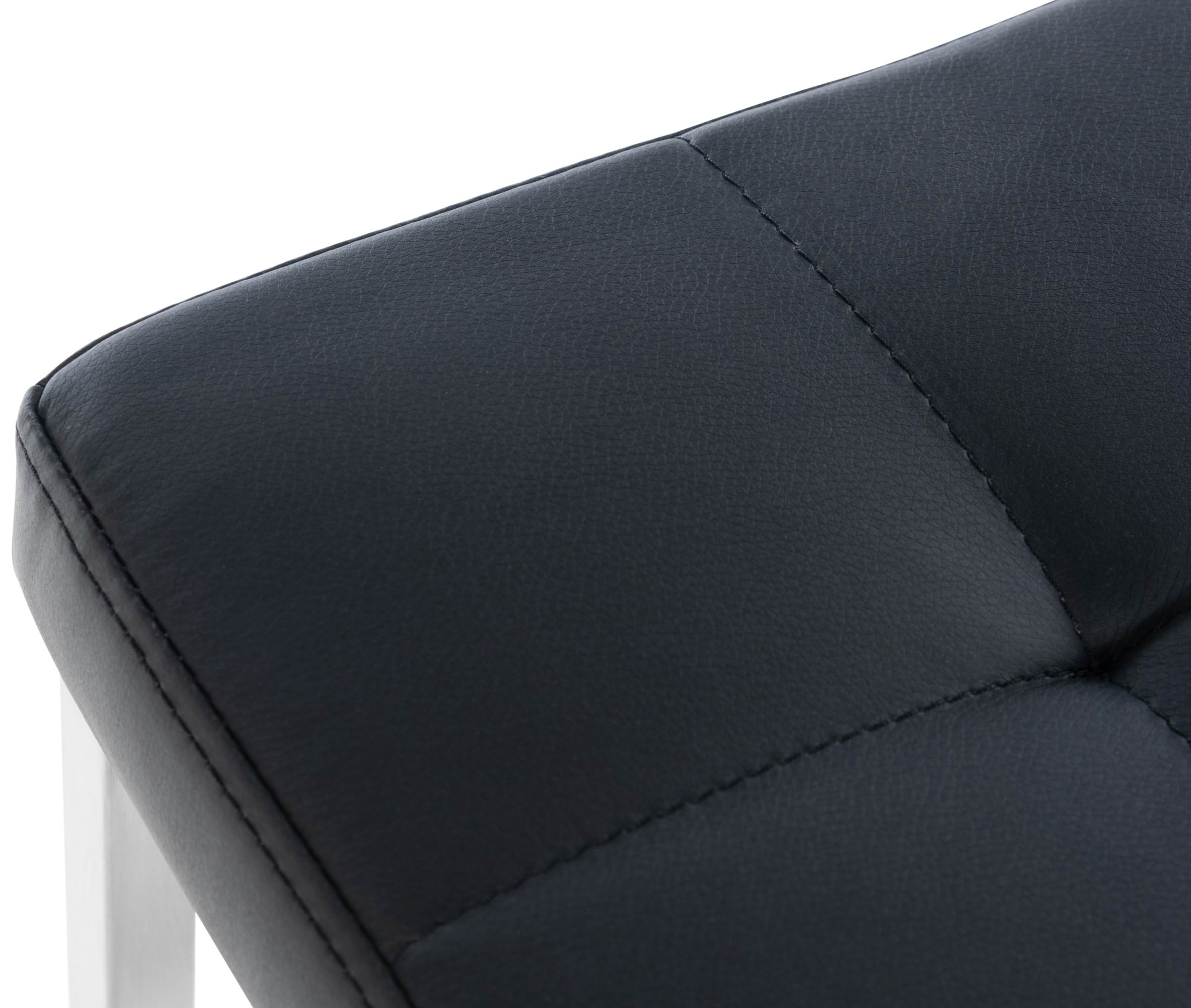 Lot de 2 tabourets bas Barci en similicuir