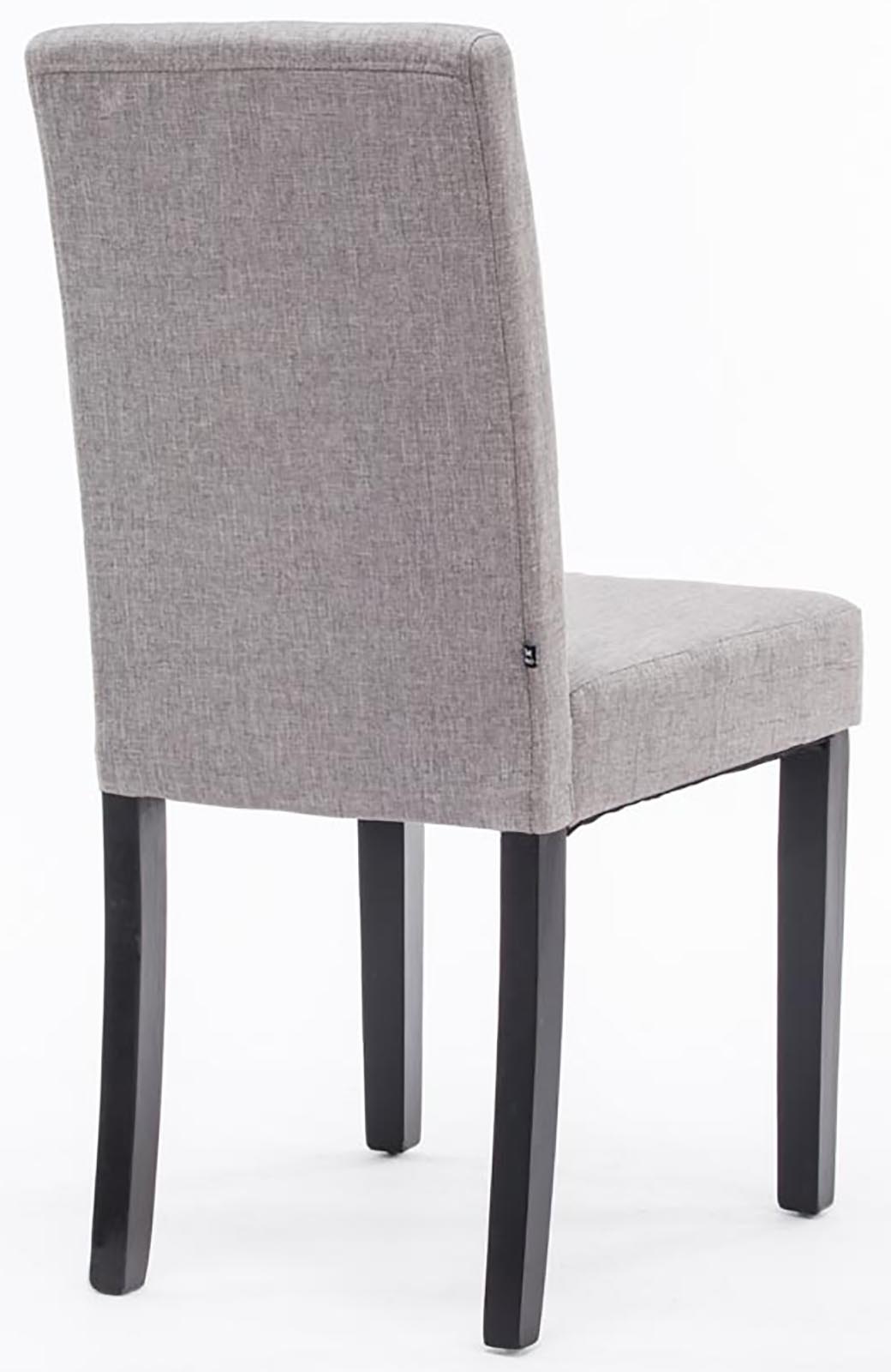 Lot de 2 Chaises de salle à manger Ina Tissu avec pieds en Bois