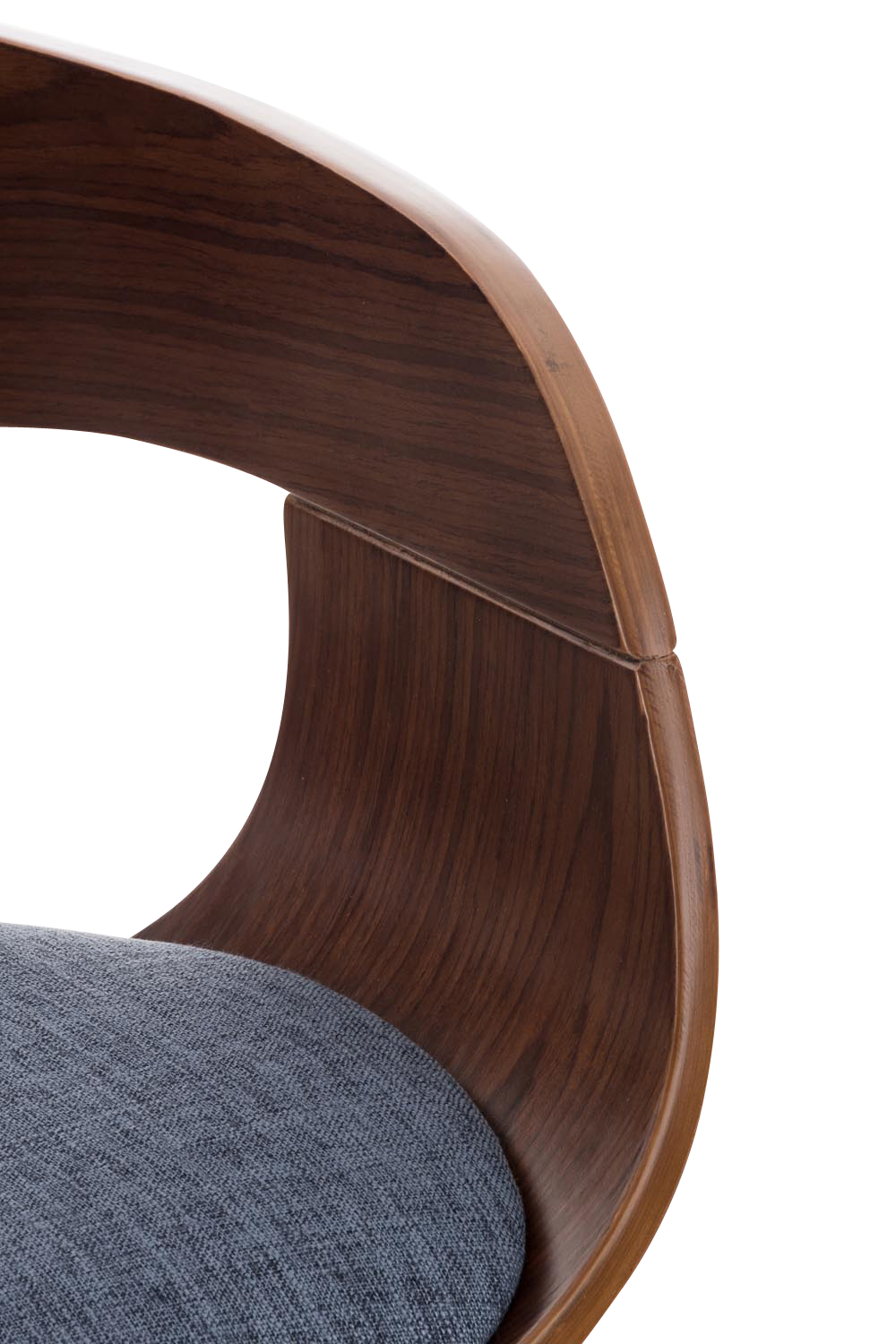 Lot de 2 tabourets de bar Kingston en tissu avec piètement en métal aspect chromé