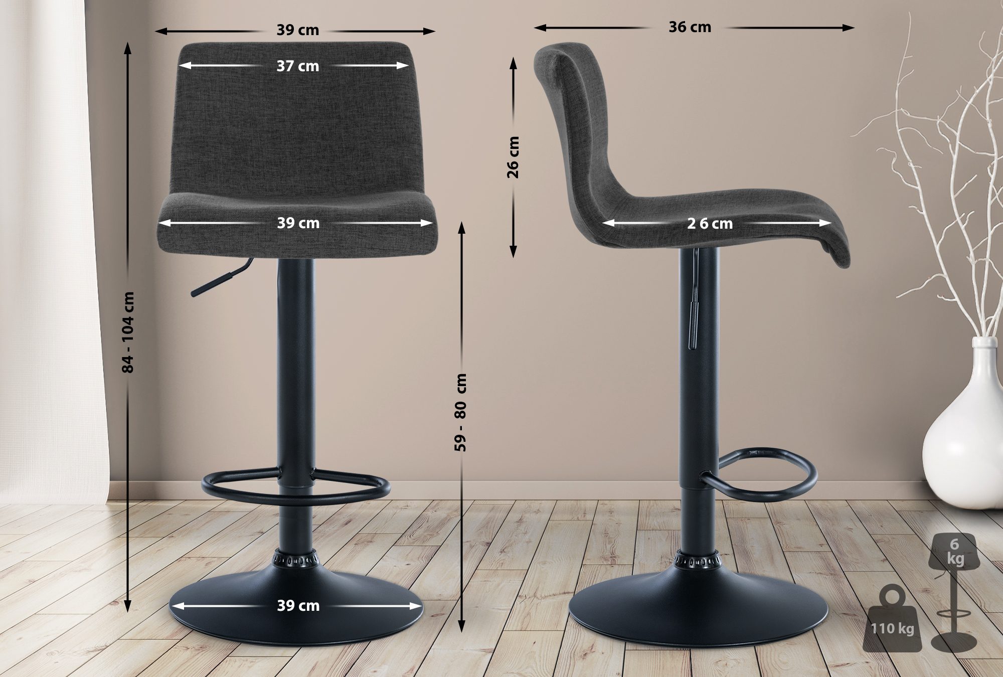 Tabouret de bar Branford