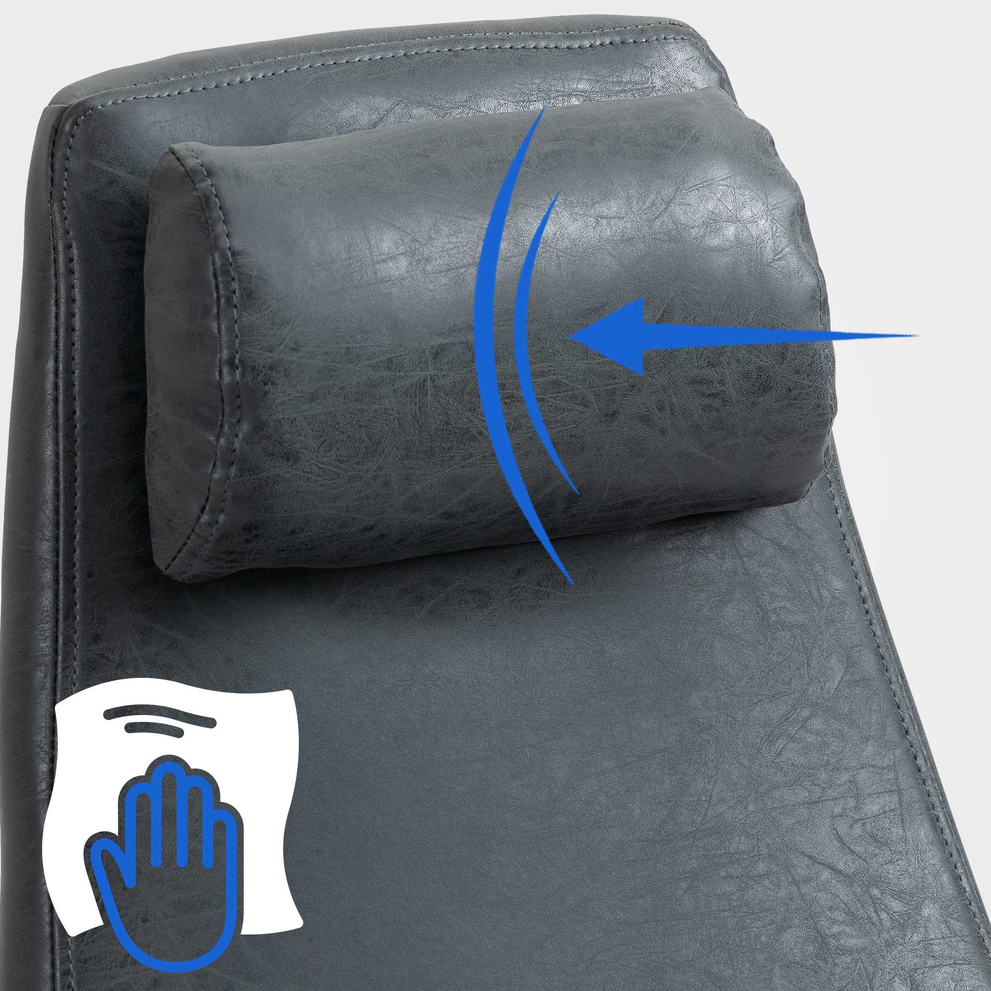 Fauteuil de bureau Pocatello en similicuir ajustable et pivotant