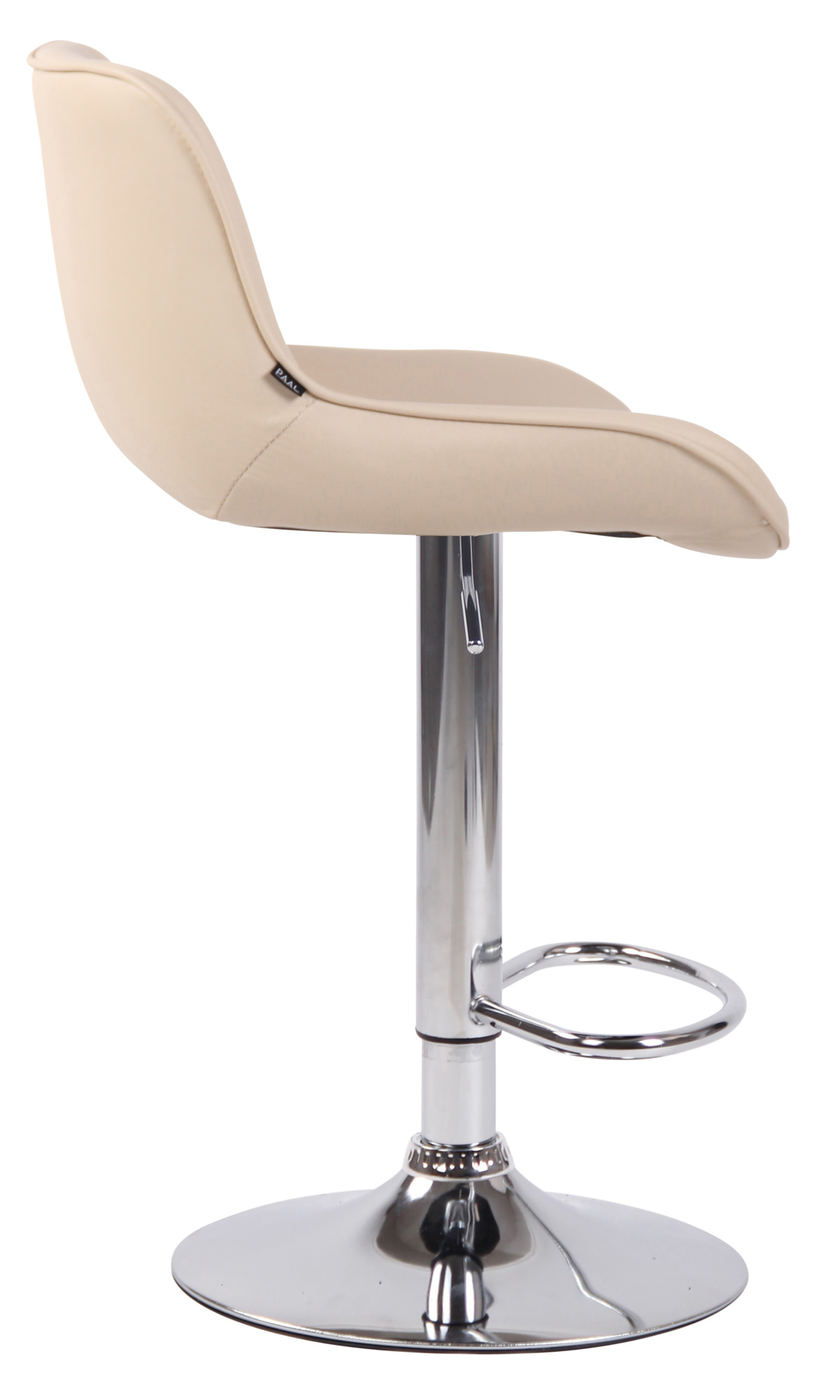 Tabouret de bar Lentini en Similicuir avec Piètement trompette en Métal