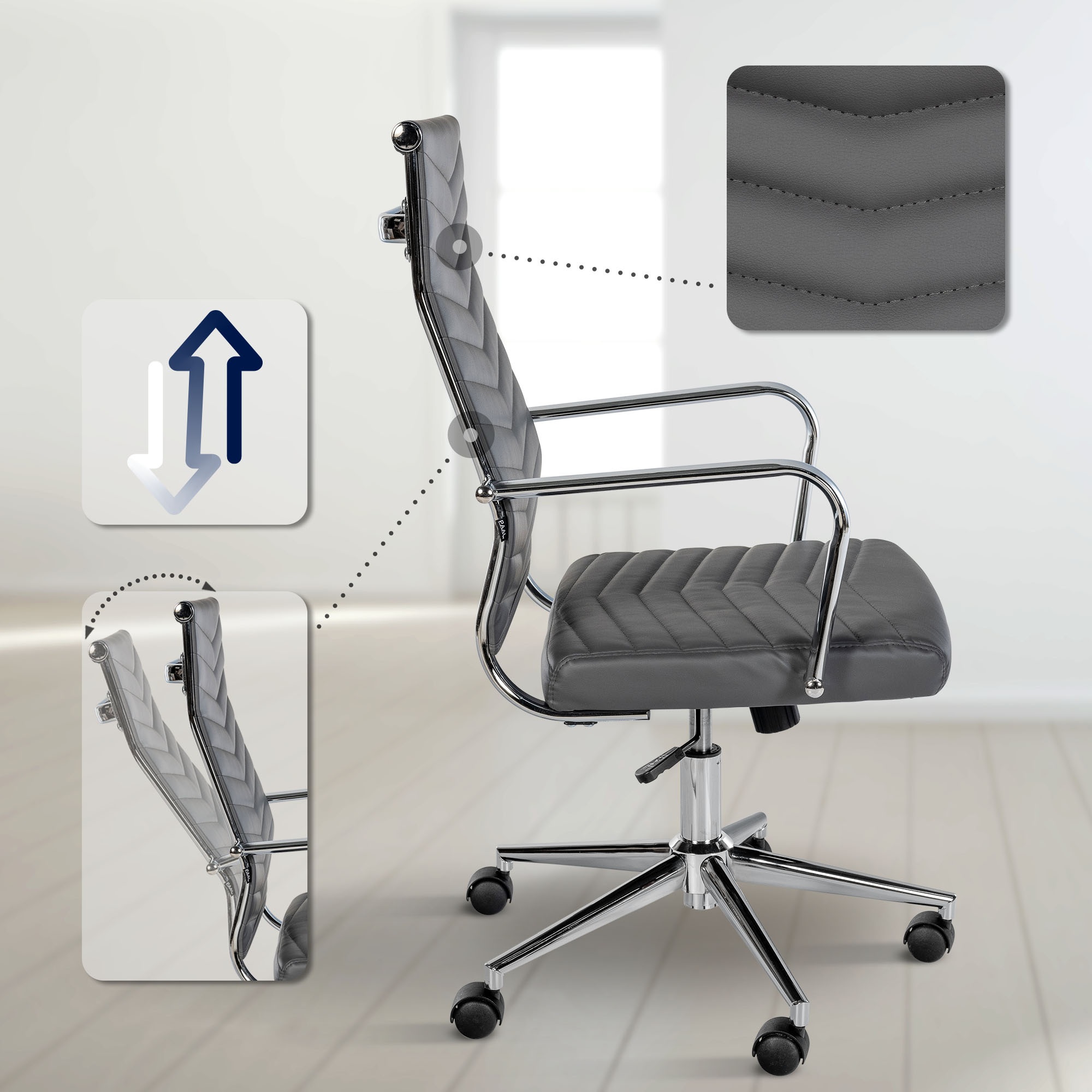 Chaise de bureau Canby similicuir
