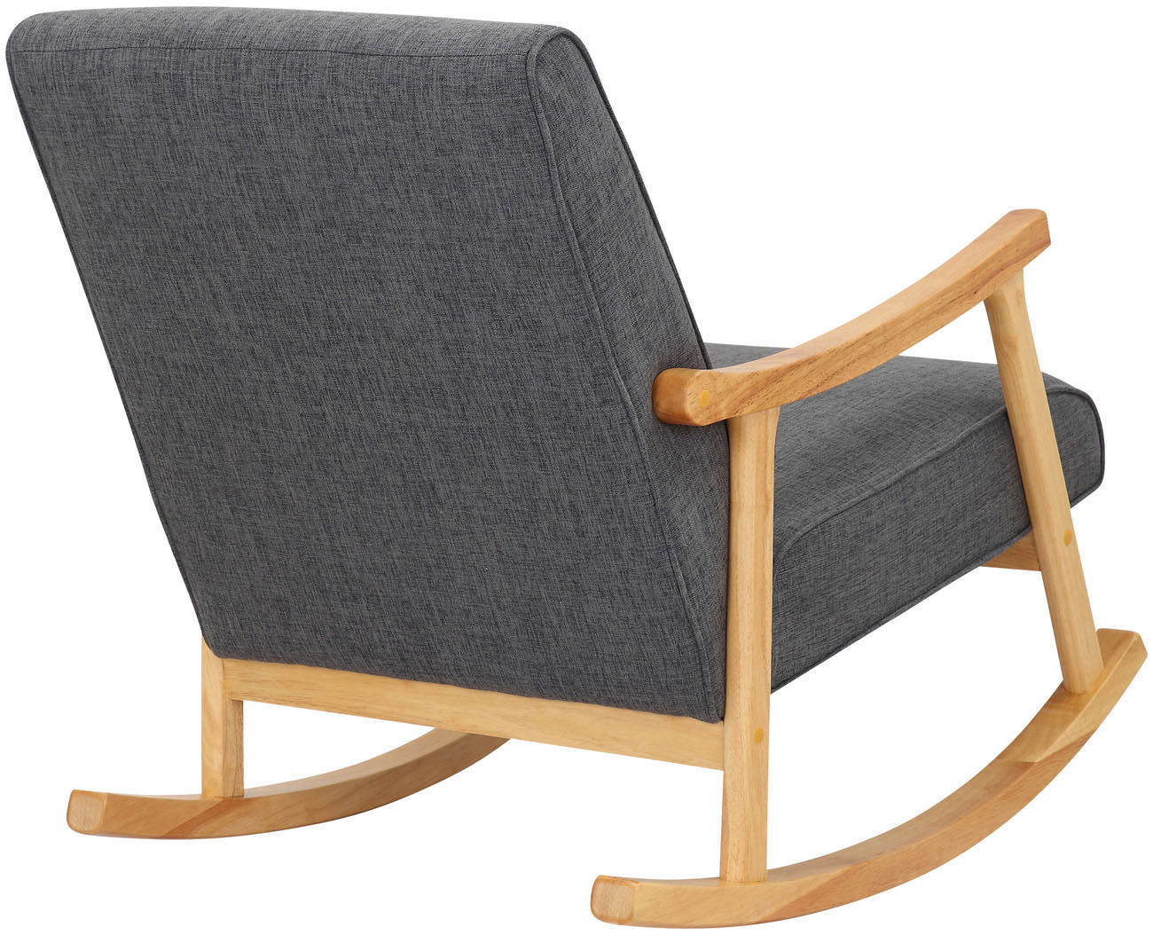 Chaise a bascule Morelia en tissu avec pieds nature
