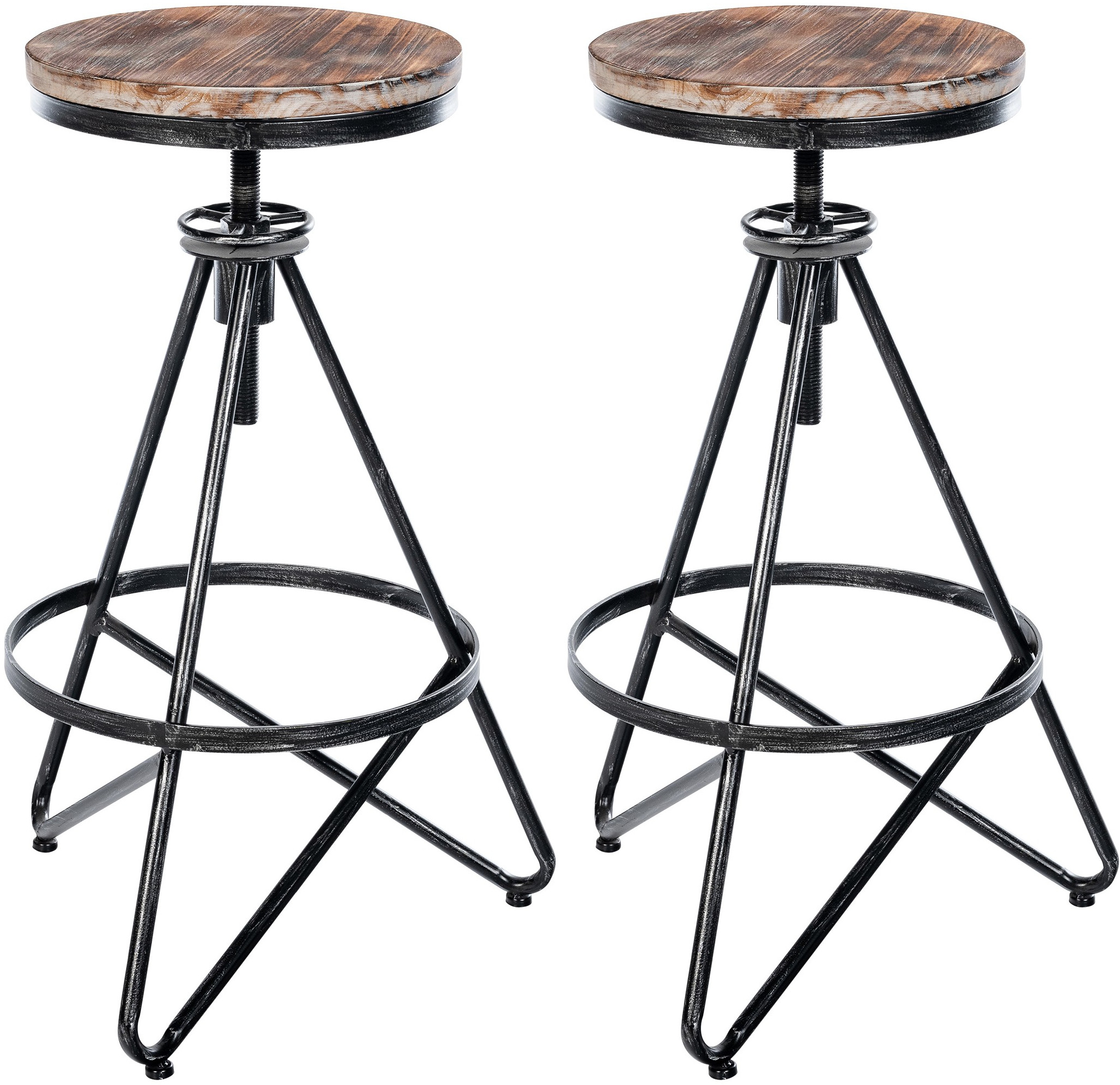 Lot de 2 tabourets de bar Karla