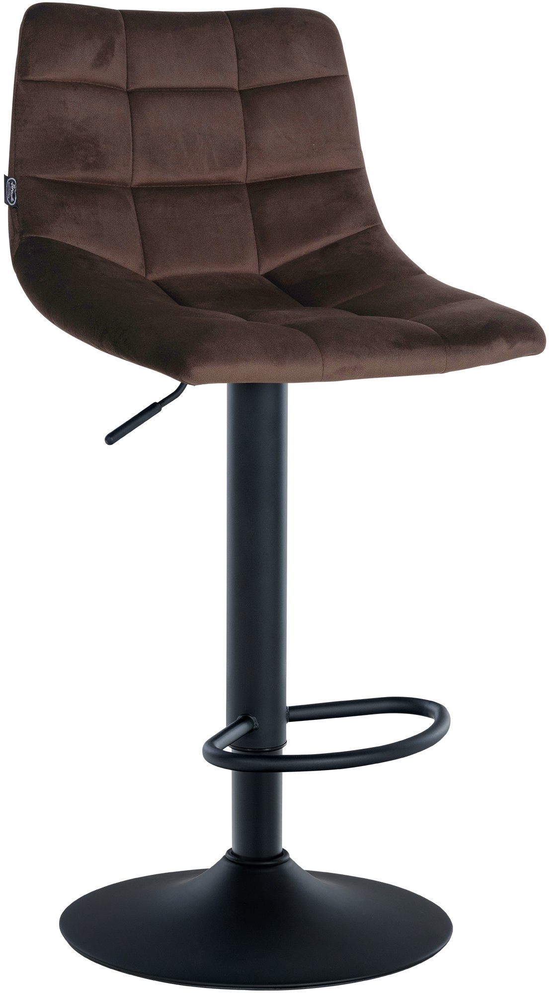 Lot de 2 tabourets de bar Jerry velours