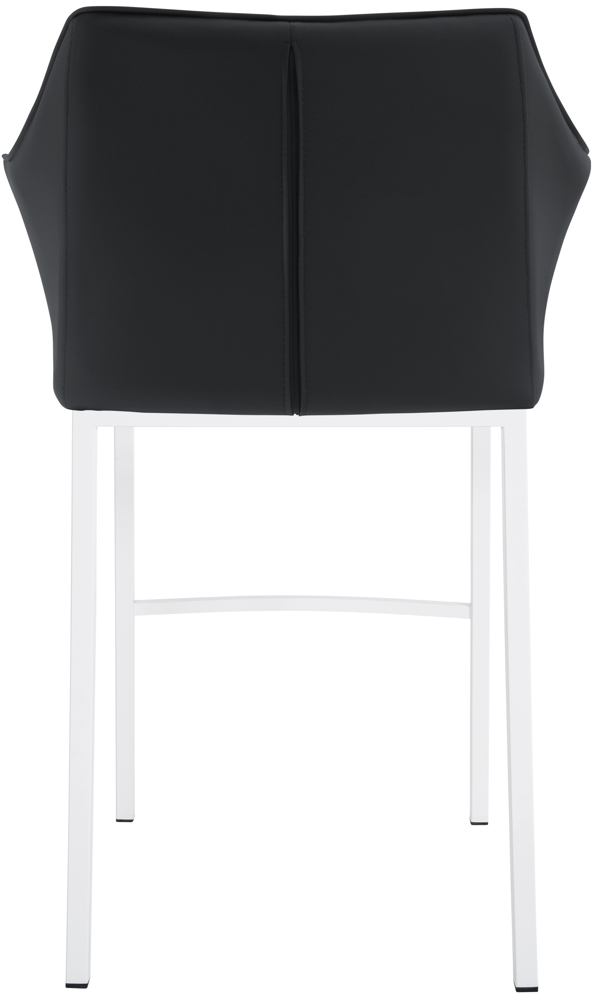 Tabouret de bar Damaso en similicuir avec piétement quatre pieds