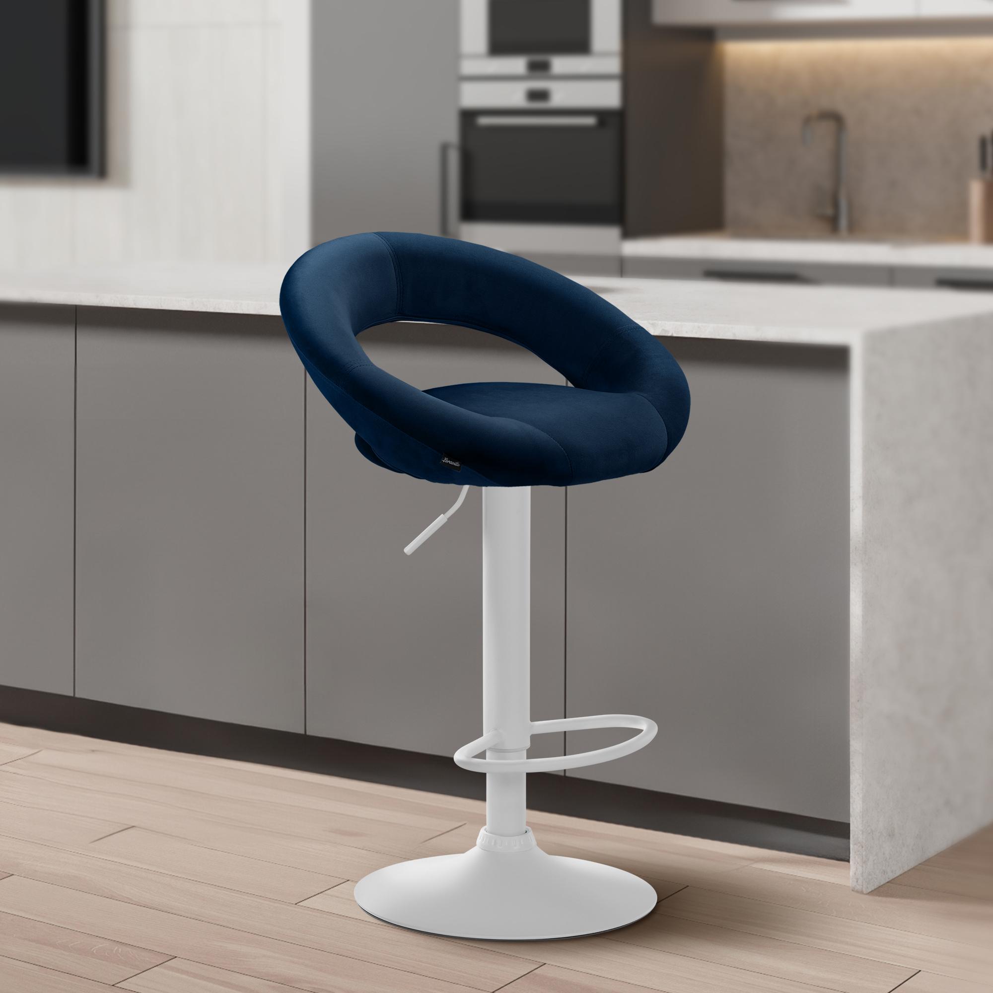 Tabouret de bar Olinda velours