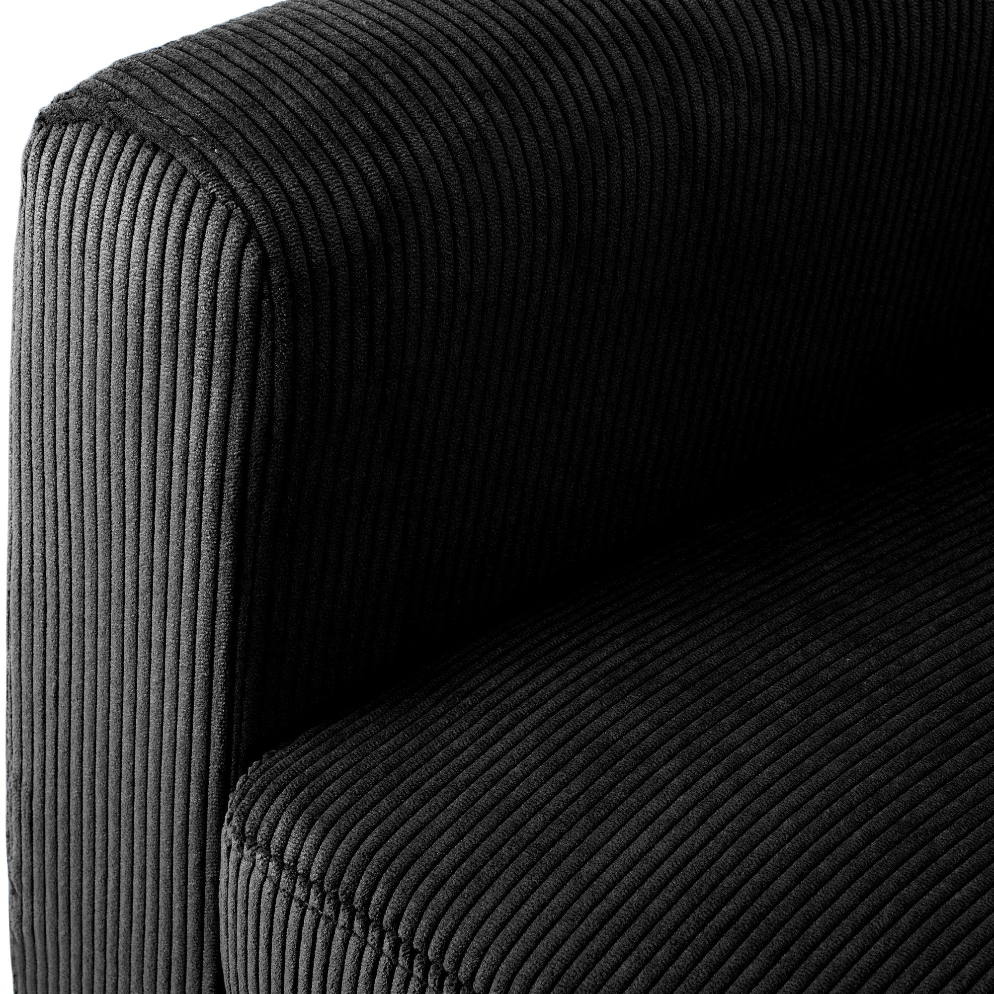 Fauteuil Kioni en velours cotele