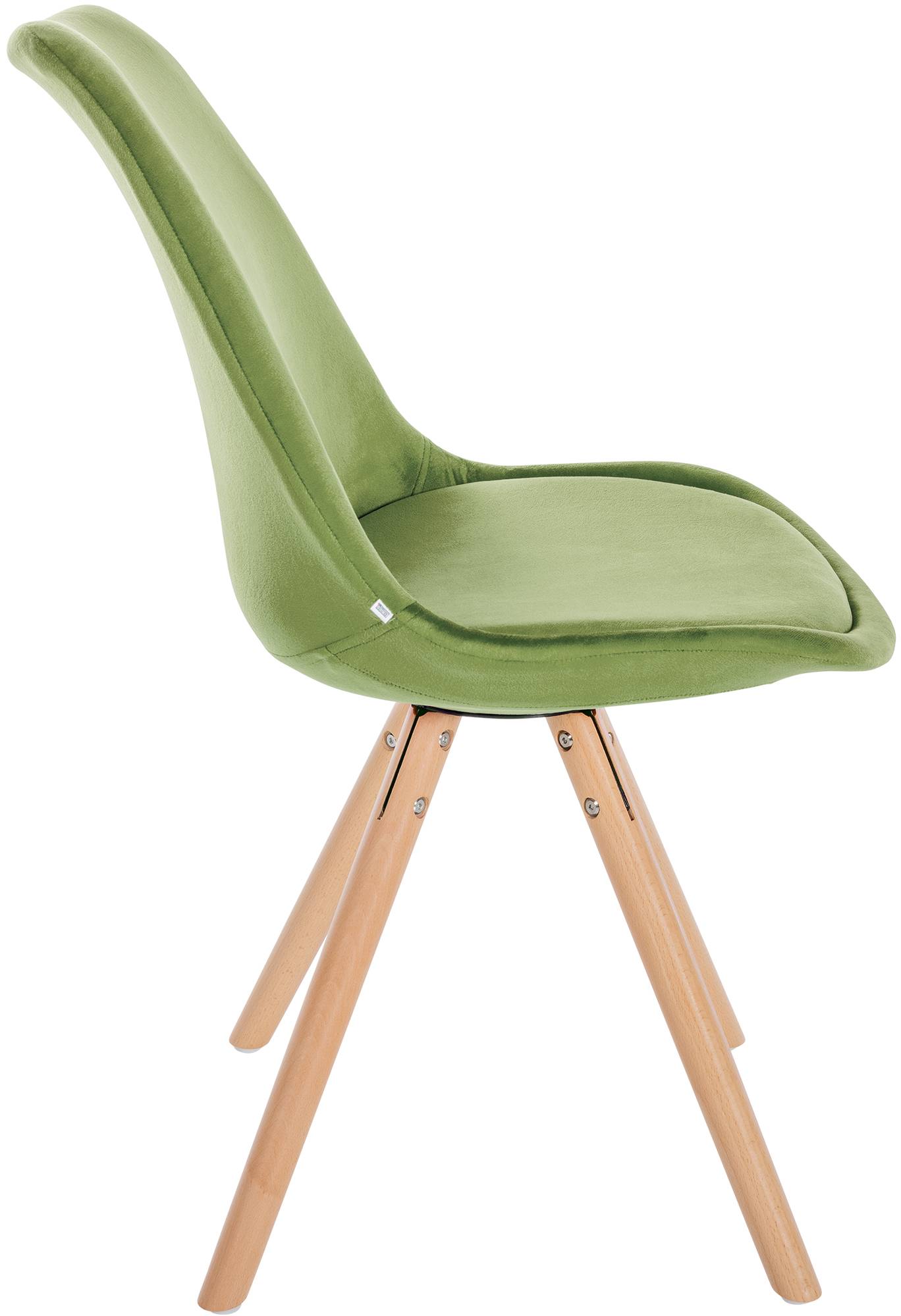 Chaise de salle à manger Sofia en velours avec Pieds en bois