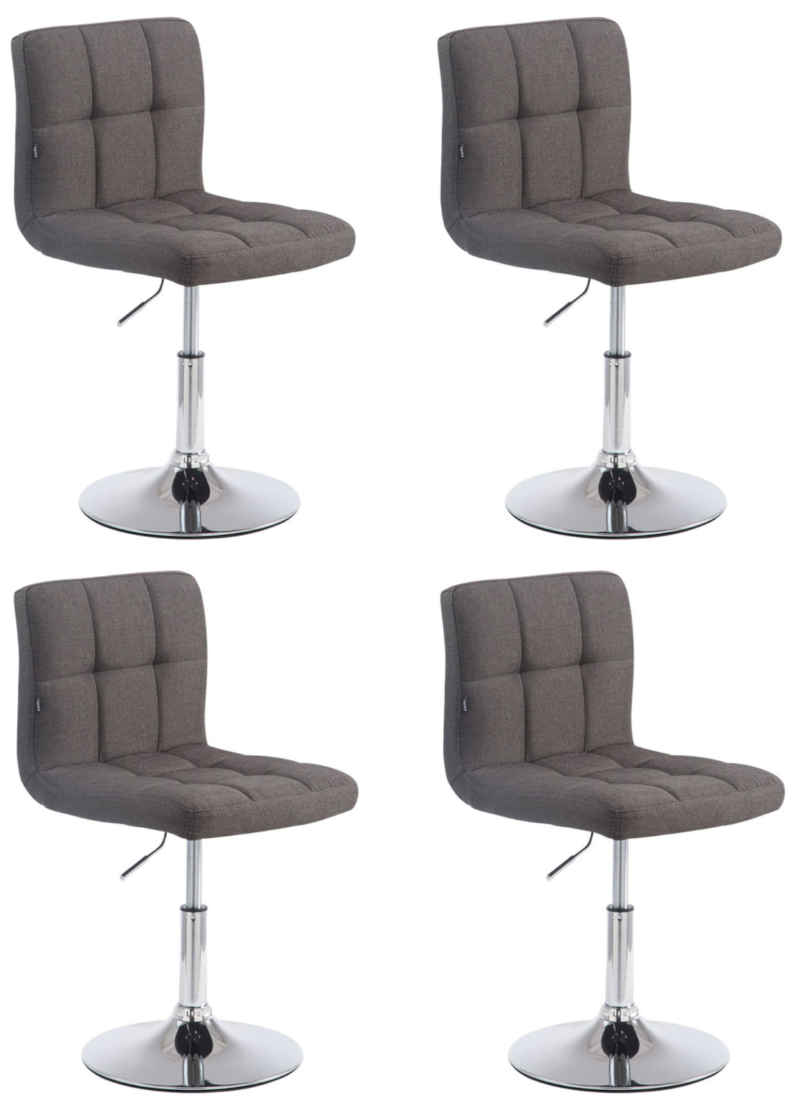 Lot de 4 chaises lounge Palma V2 en Tissu ajustable et pivotant