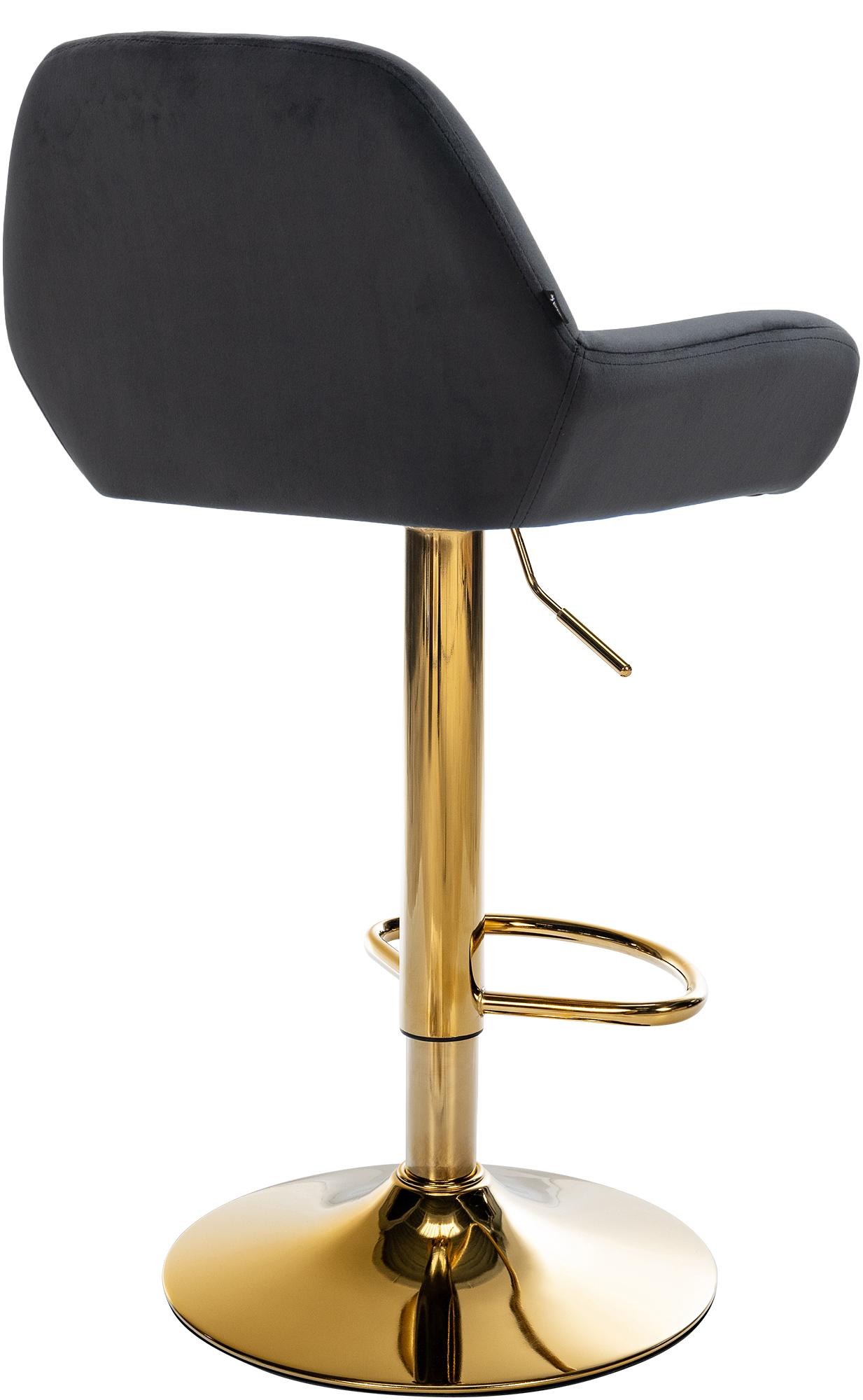 Tabouret de bar Braga or velours