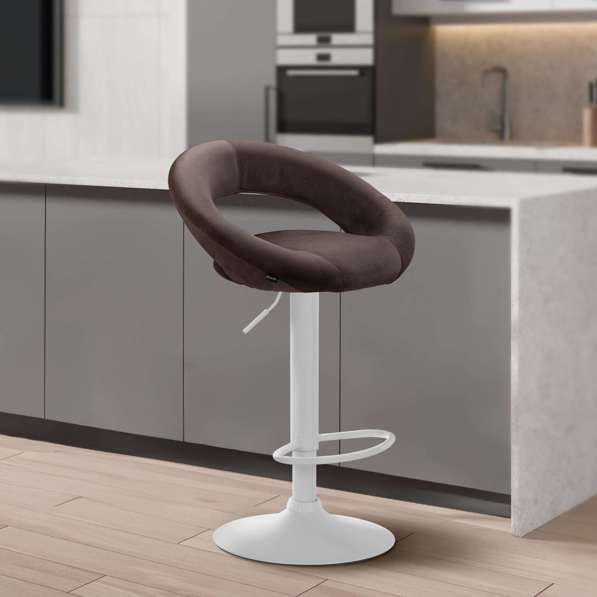 Tabouret de bar Olinda velours