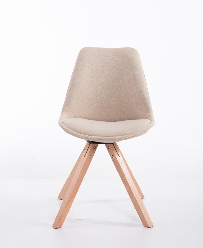 Chaise Toulouse tissu piétement en forme carrée