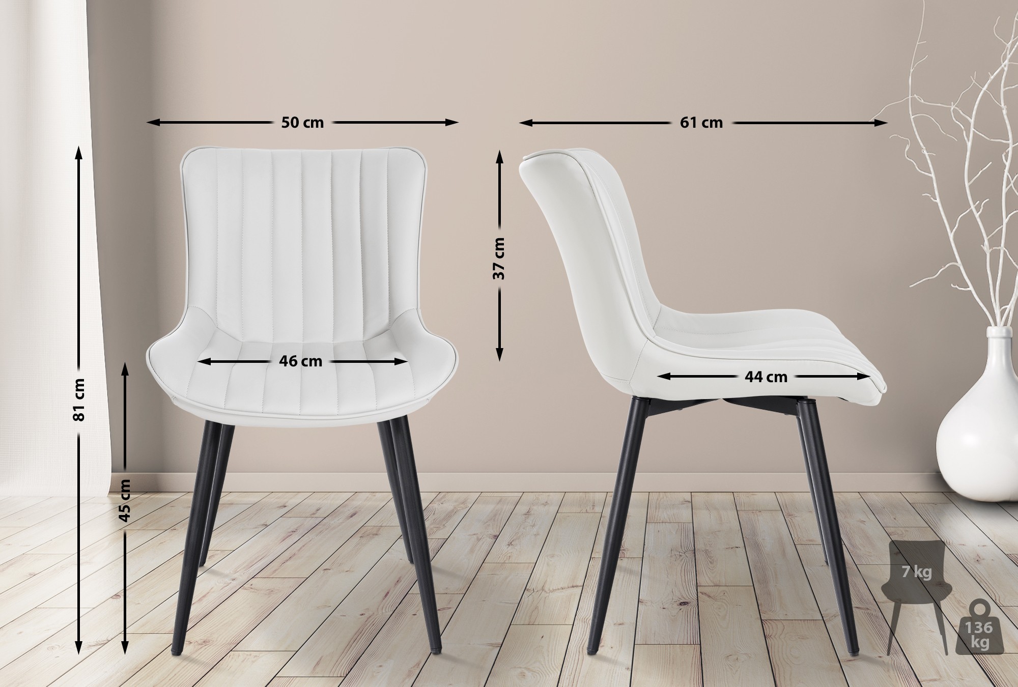 Lot de 2 chaises Largo