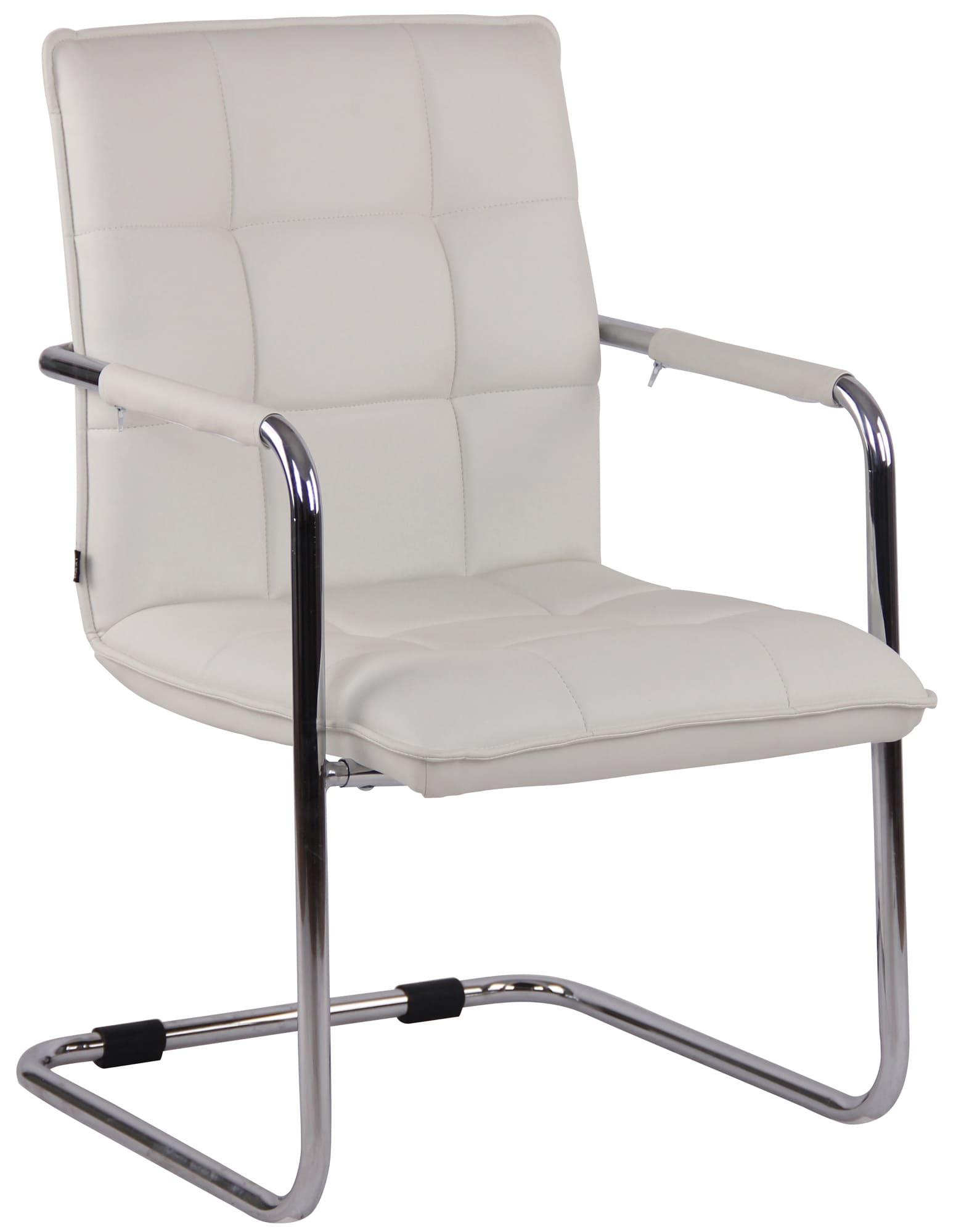 Lot de 2 Chaises Cantilever Gandia en Similicuir et pieds en Métal