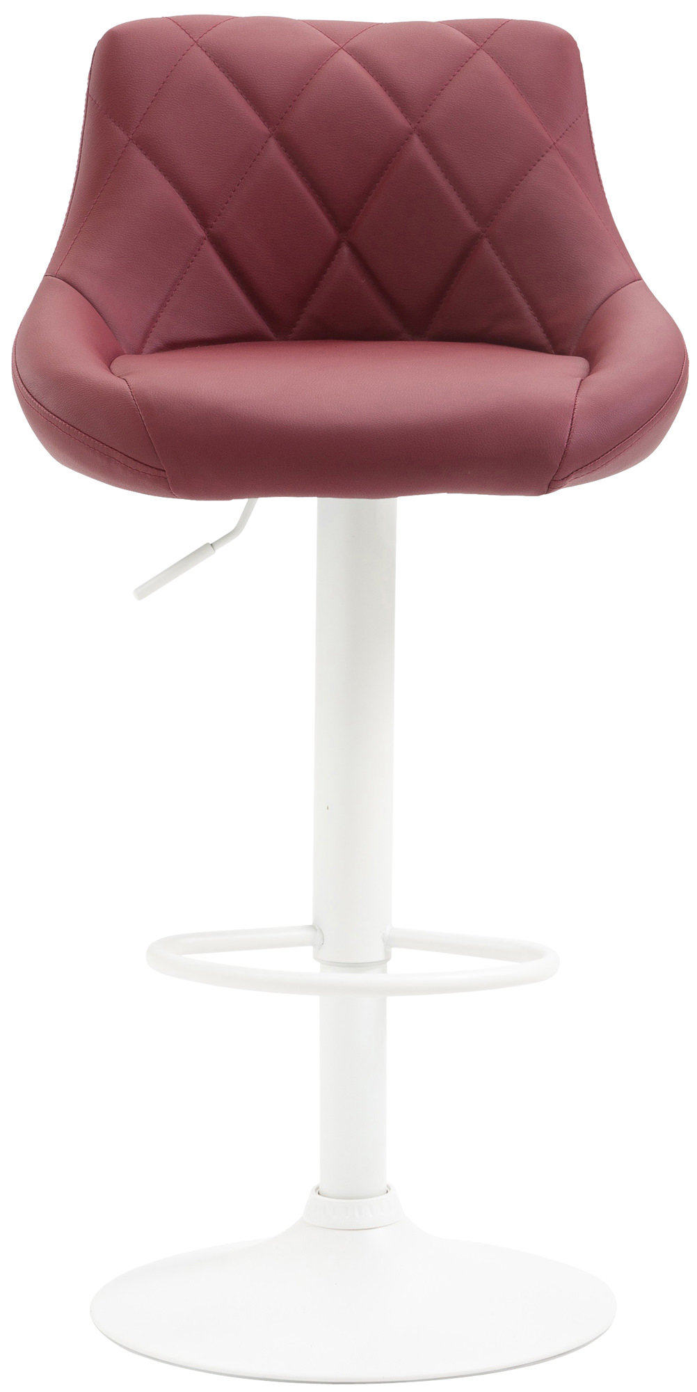 Tabouret de bar Lazio en similicuir avec pied en métal
