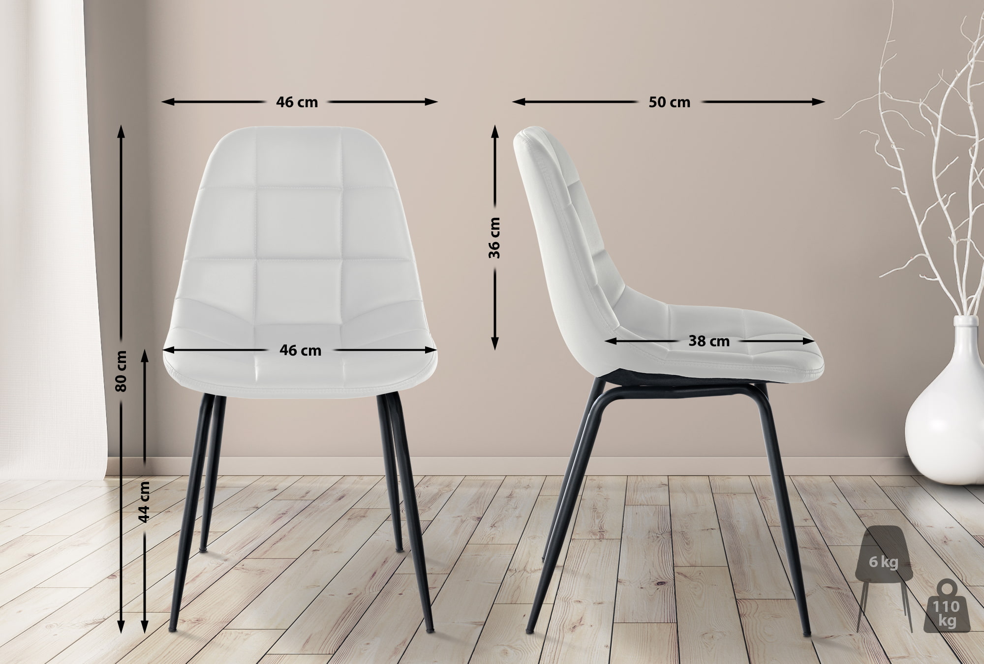 Lot de 2 chaises Tom