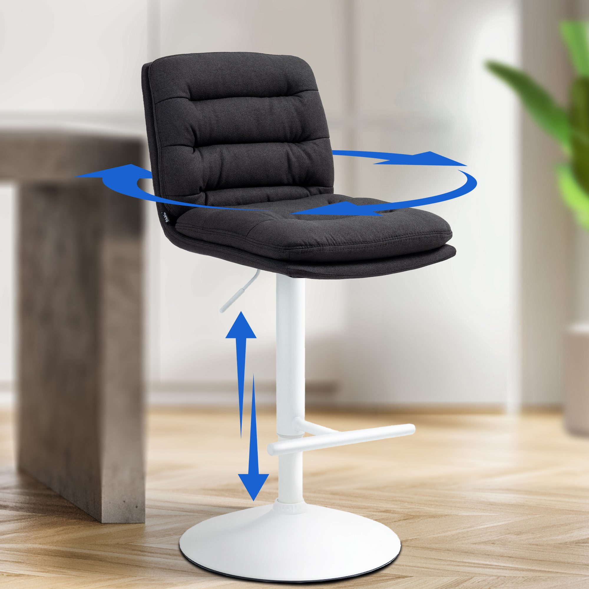 Tabouret de bar Damar Tissu