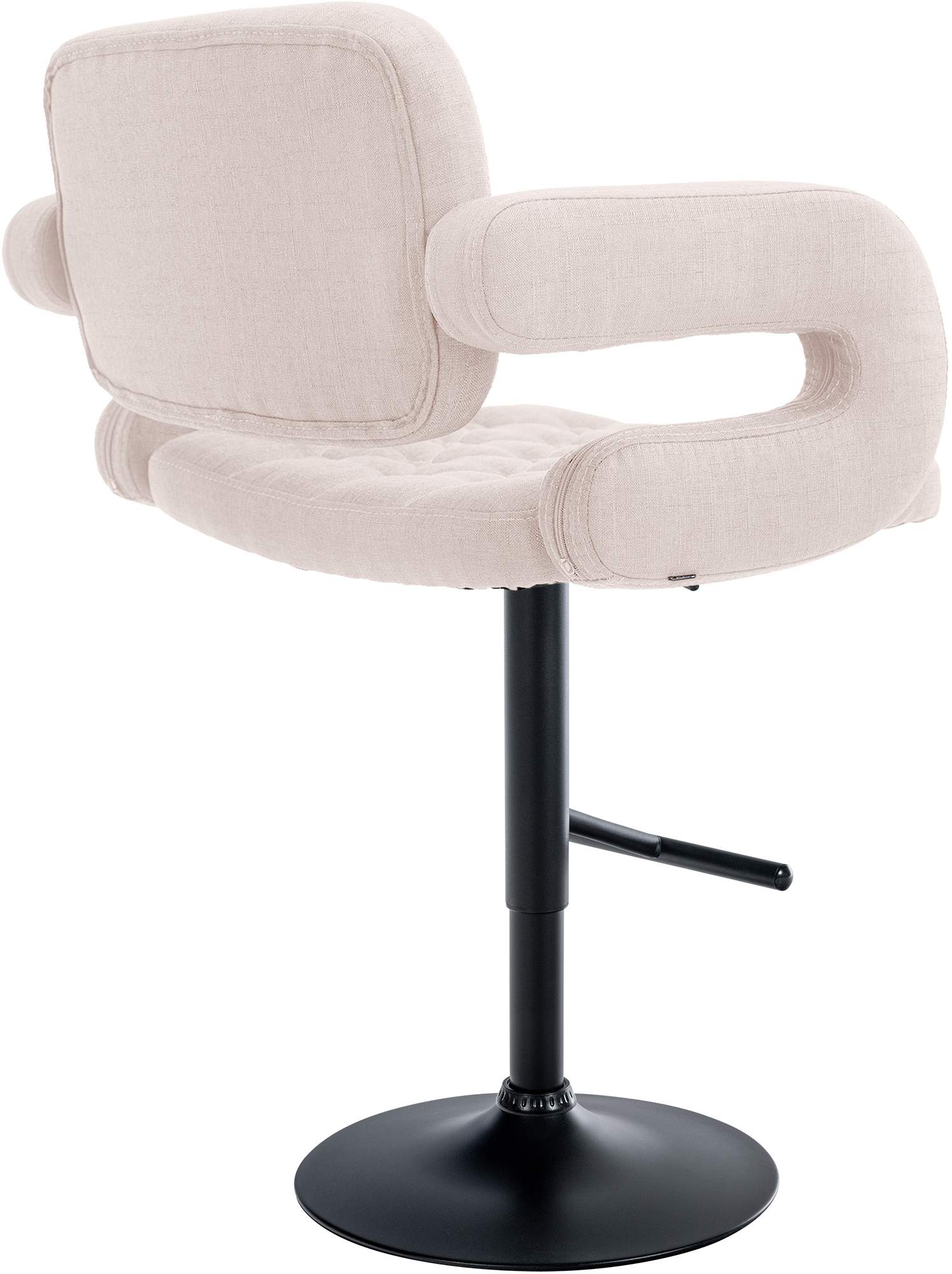 Tabouret de bar Dublin Tissu avec pied en métal