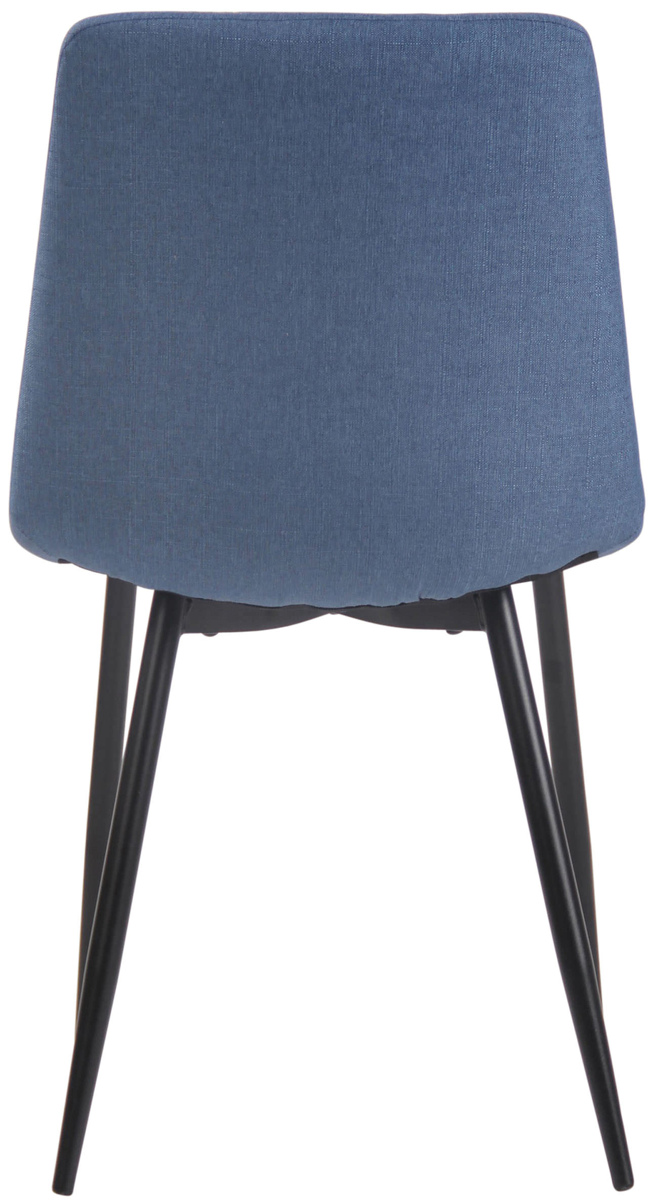 Lot de 4 chaises de salle à manger Telde en tissu avec Piètement en Métal noir mat