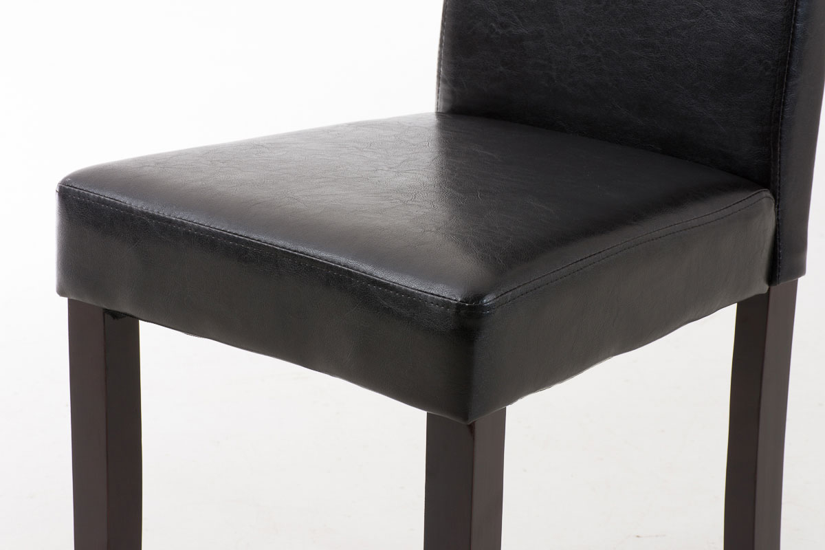Chaise de salle à manger Ina similicuir avec pieds en Bois