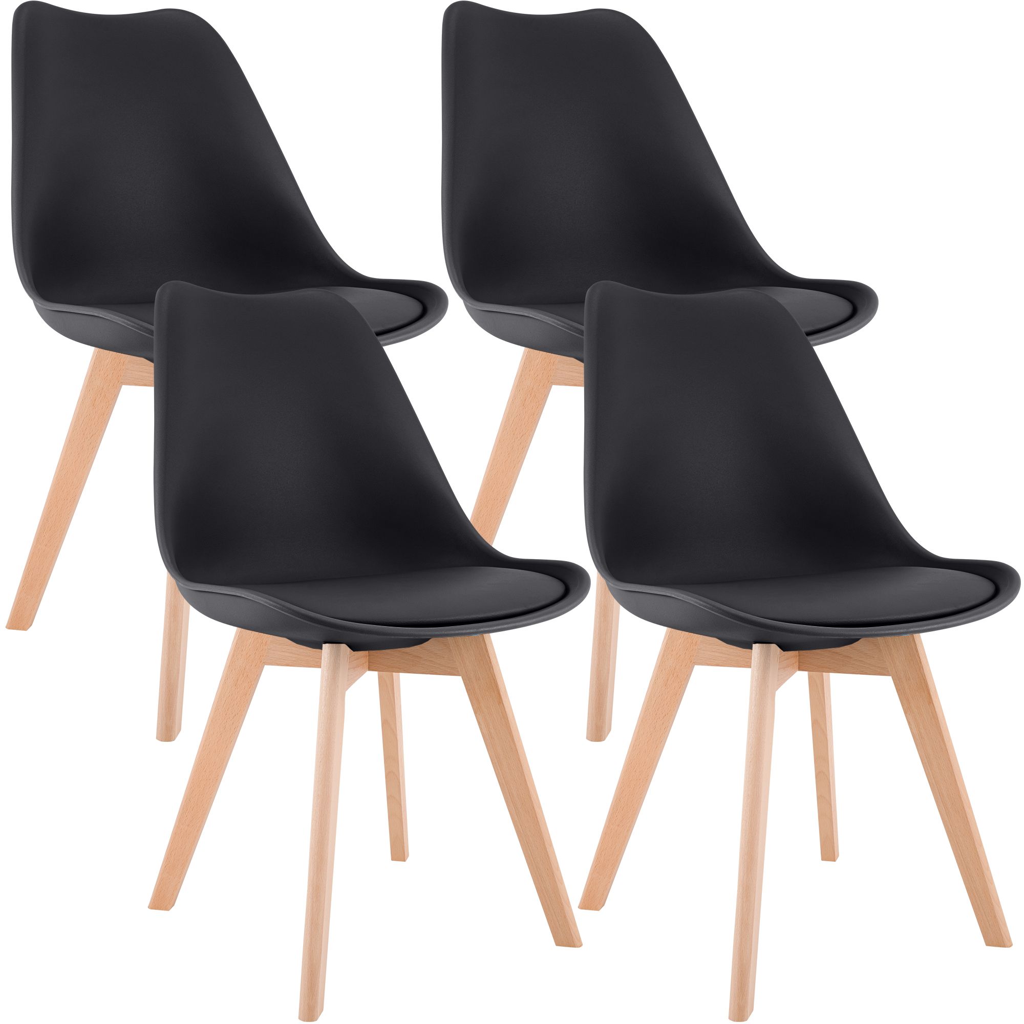 Lot de 4 chaises de salle a manger Linares