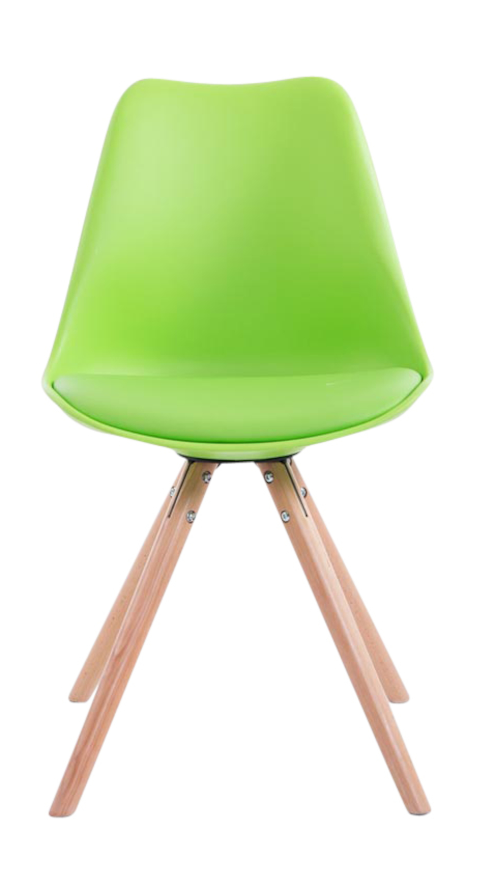 Lot de 4 Chaises de salle à manger Toulouse Similicuir Pieds ronds bois