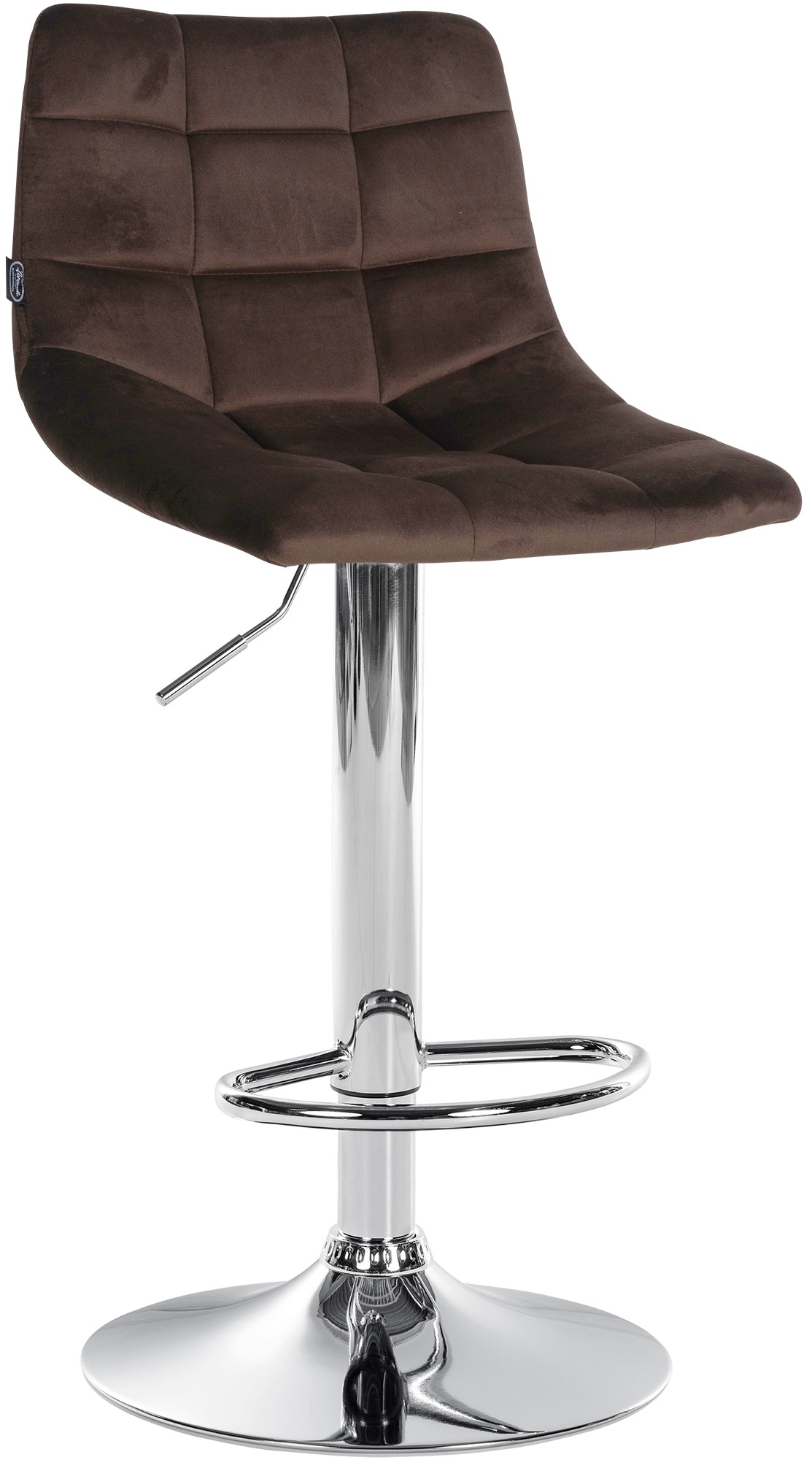 Lot de 2 tabourets de bar Jerry velours