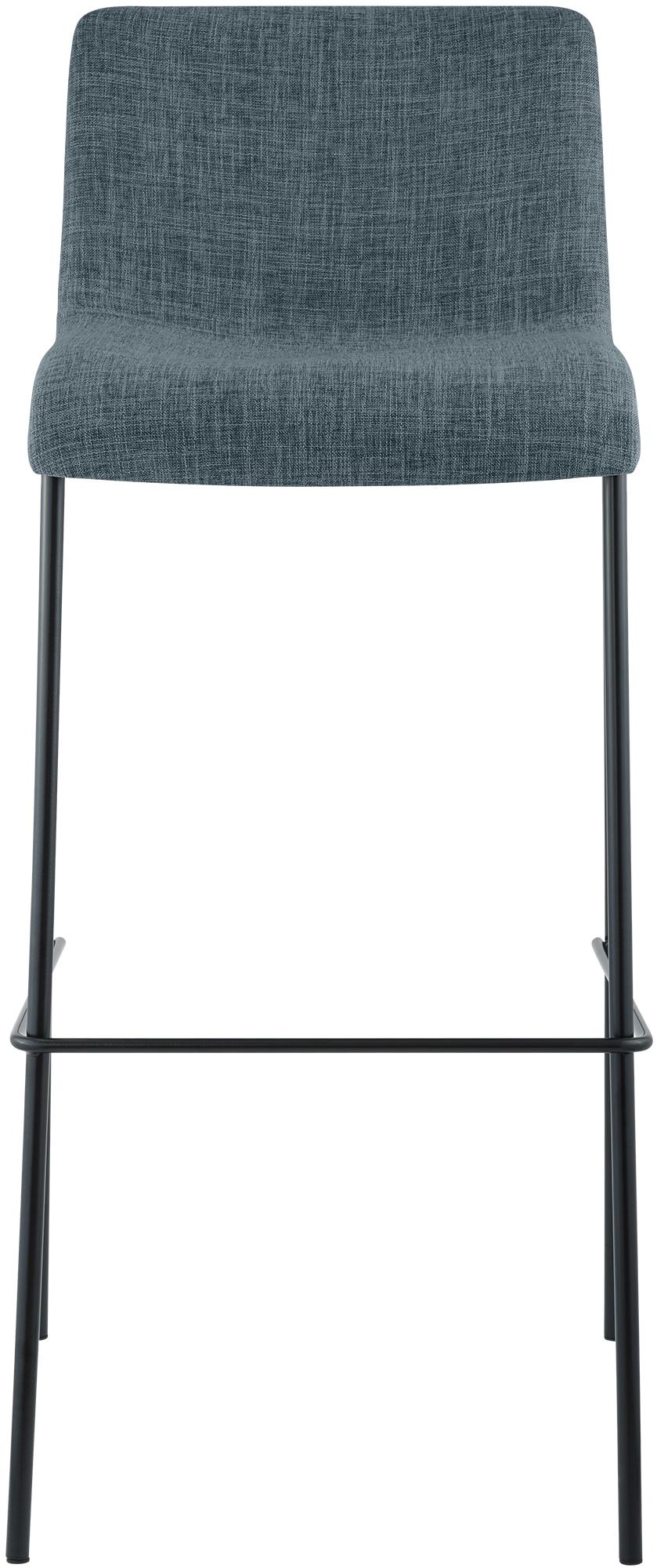 Lot de 2 tabourets de bar Hover en tissu, pieds metalliques