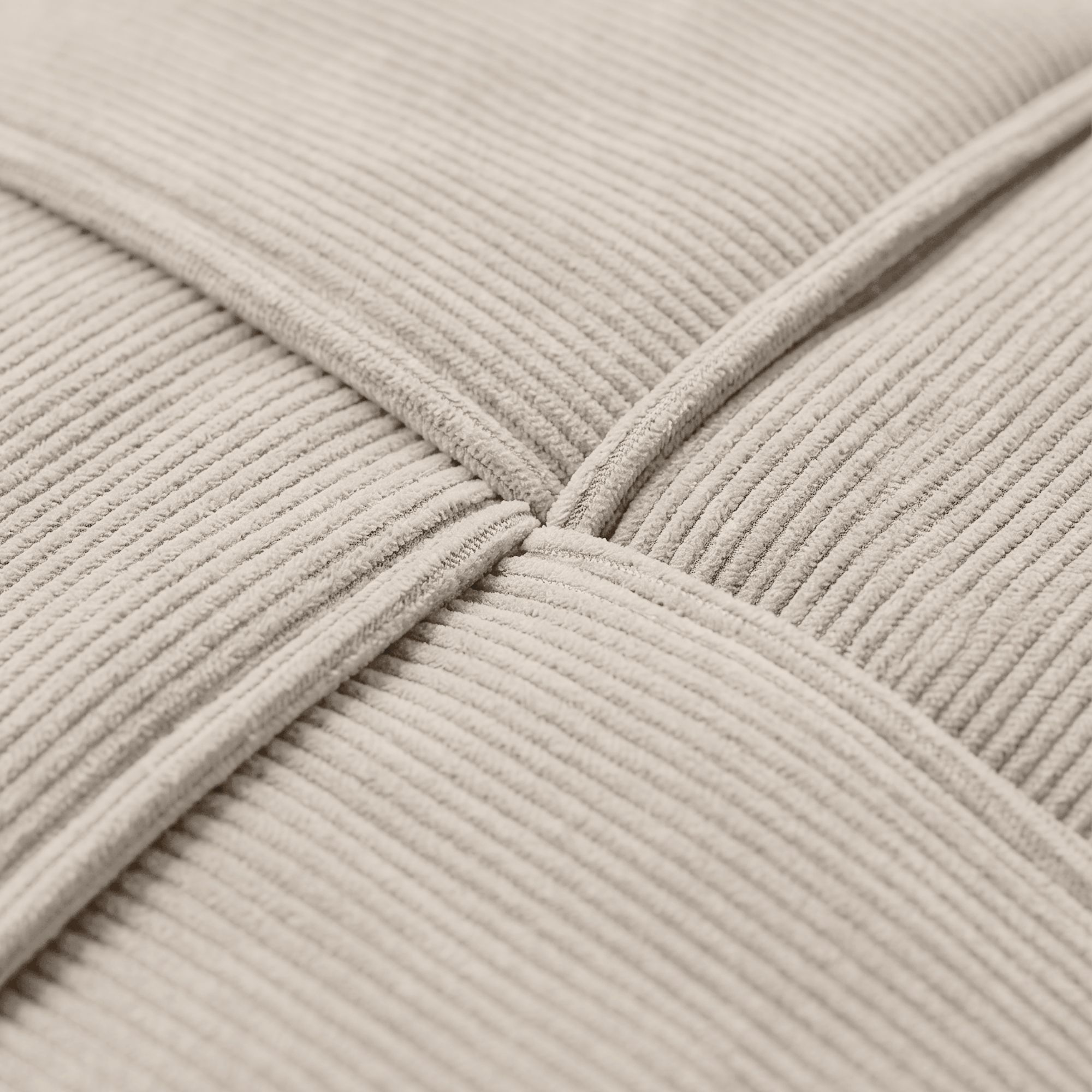 Pouf Forinta en velours côtelé