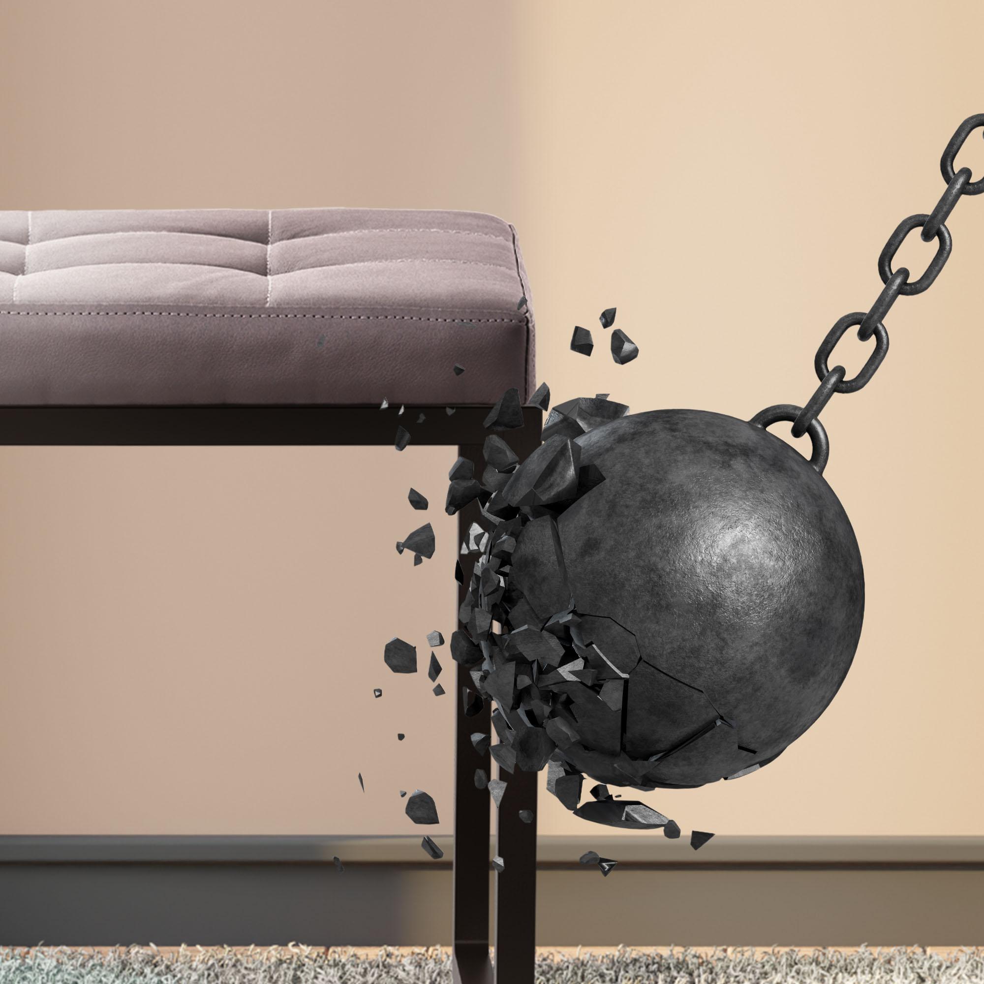 Pouf Barci avec structure noire