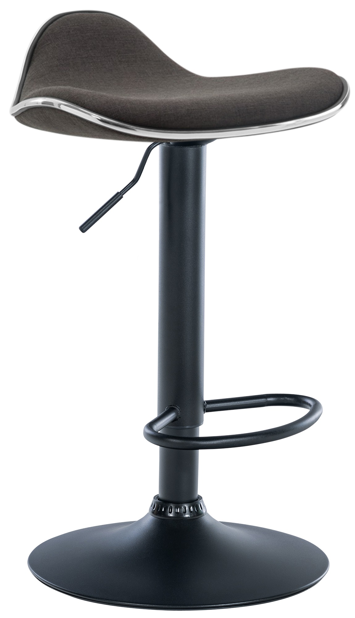 Tabouret de bar Shanghai tissu avec pied en métal