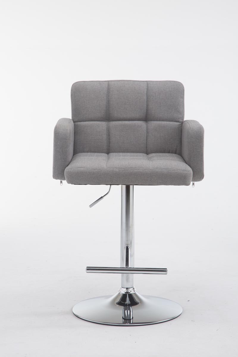 Tabouret de bar Los Angeles tissu avec pied en métal