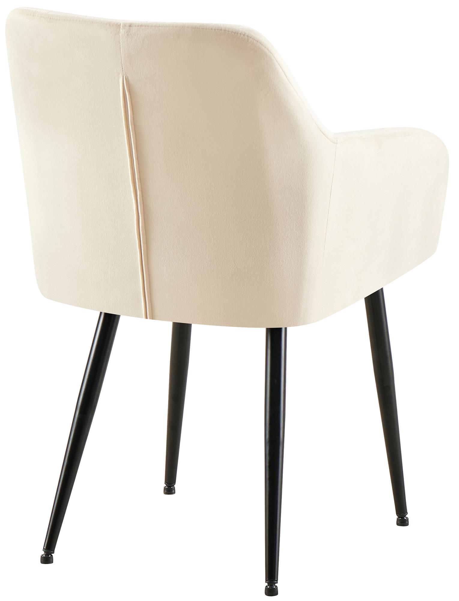Lot de 2 chaises de salle à manger Monett velours