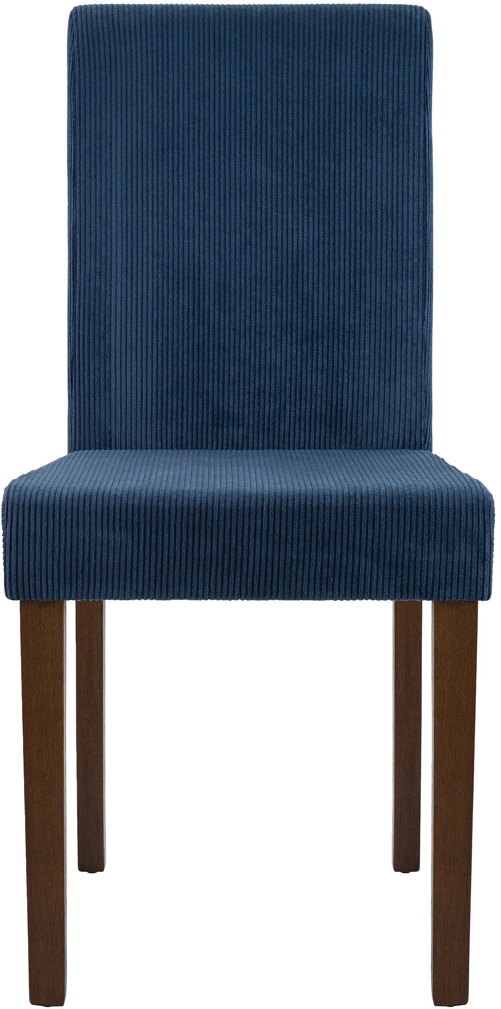 Lot de 2 chaises de salle a manger Ina en velours cotele