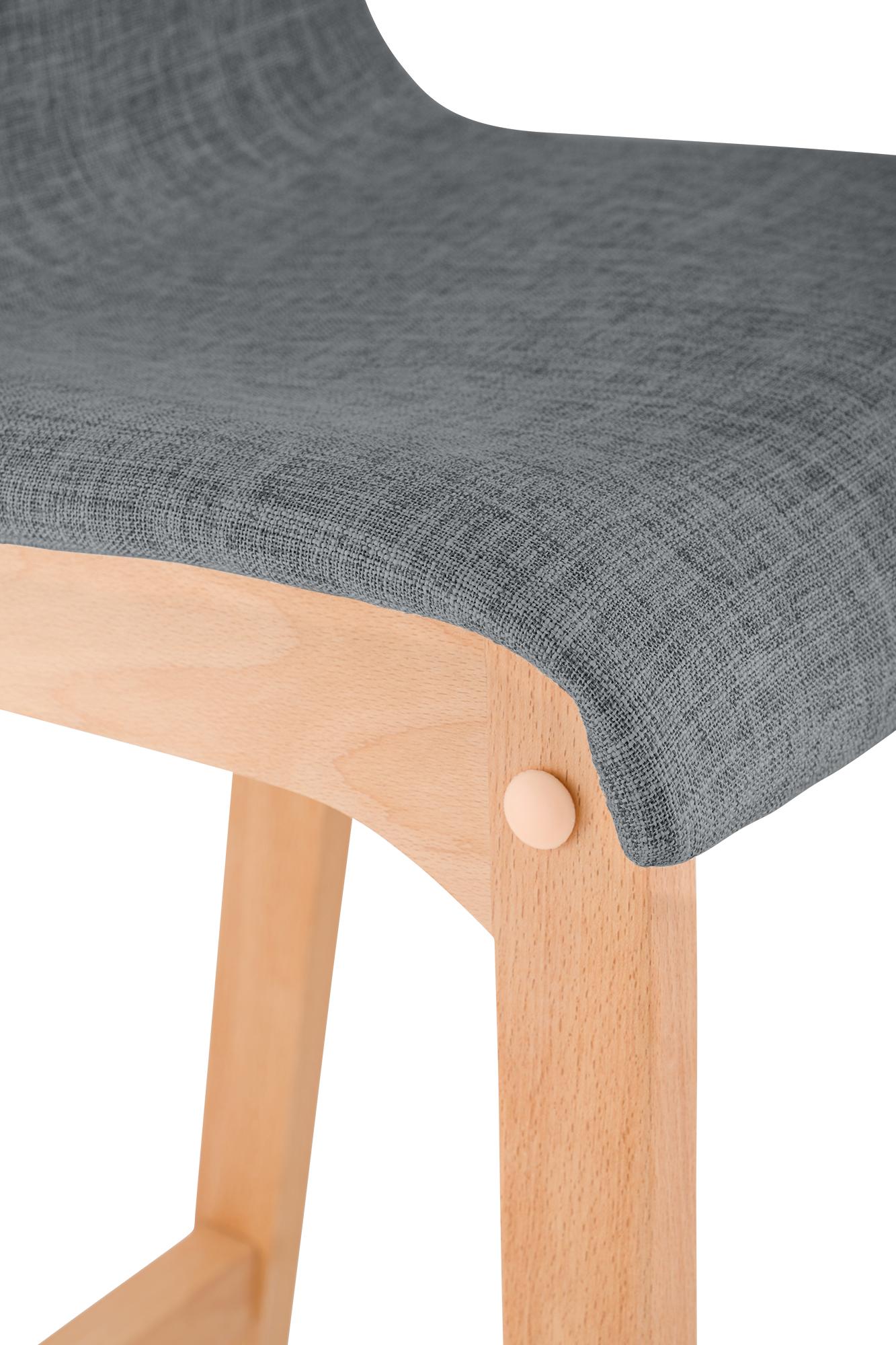 Tabouret de Bar Hover Tissu Piètement Quatre pieds Natura