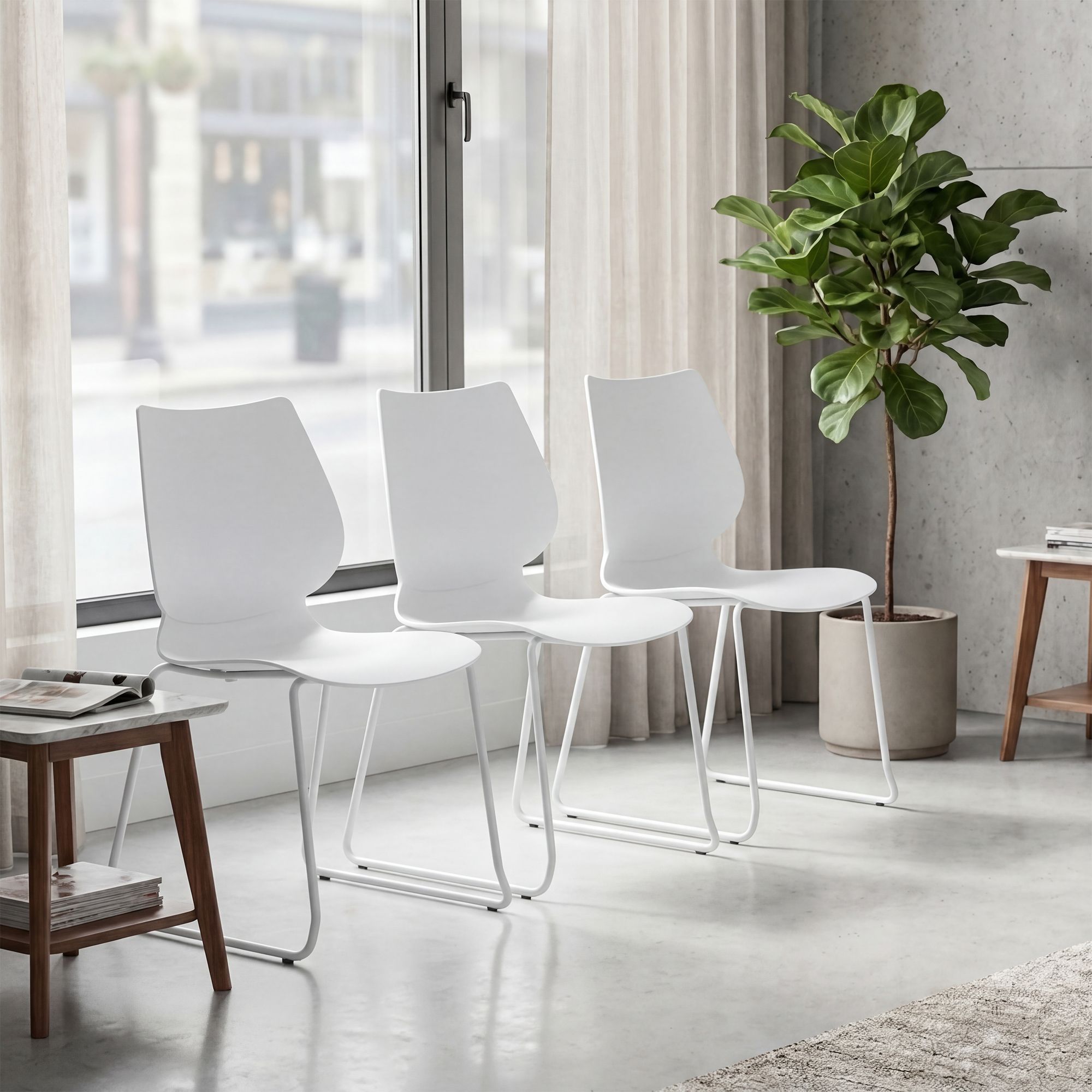 Lot de 2 chaises empilables Houma